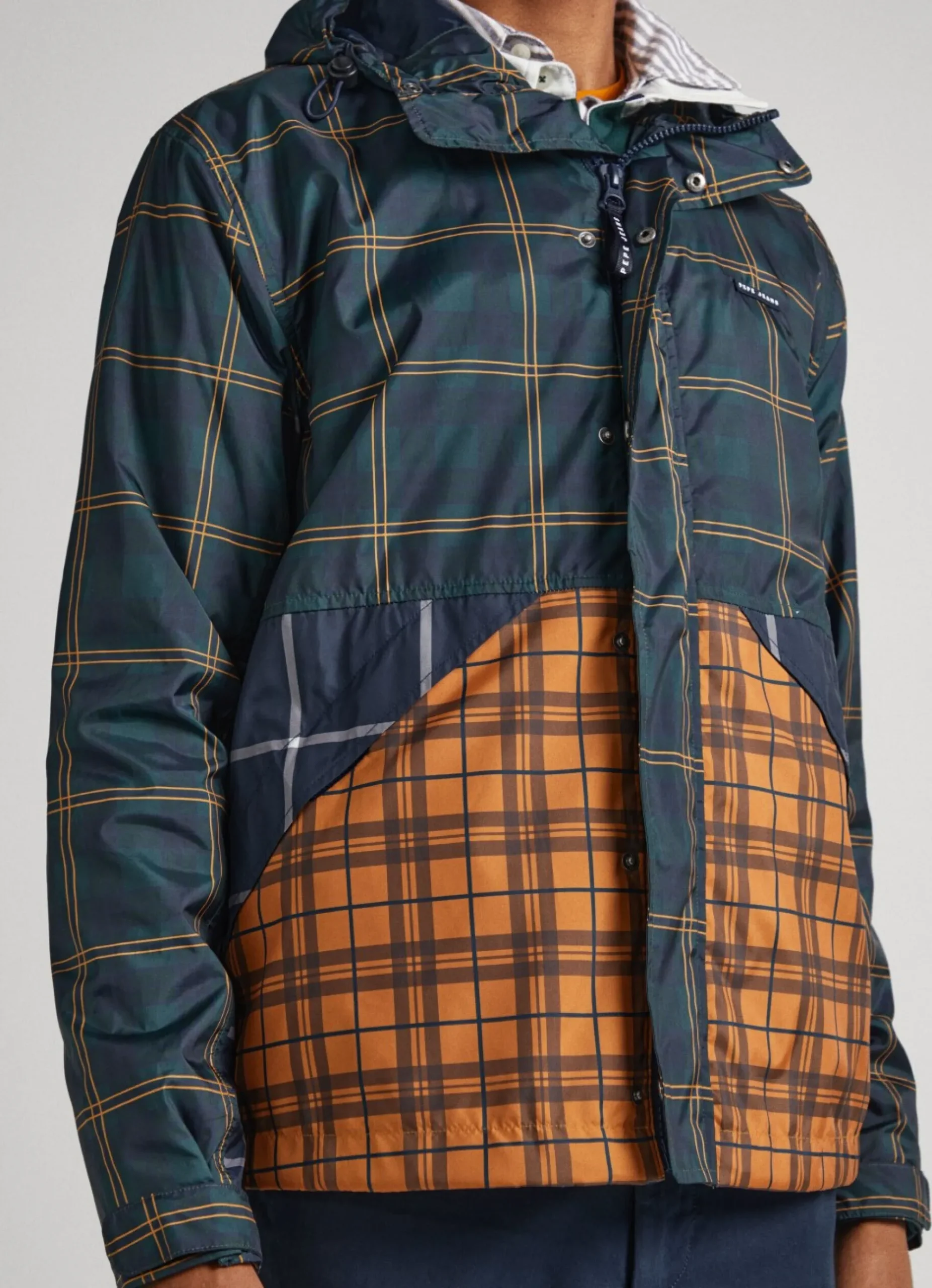 Homem Pepe Jeans Casaco E Jaquetas>Anoraque Acolchoado Xadrez