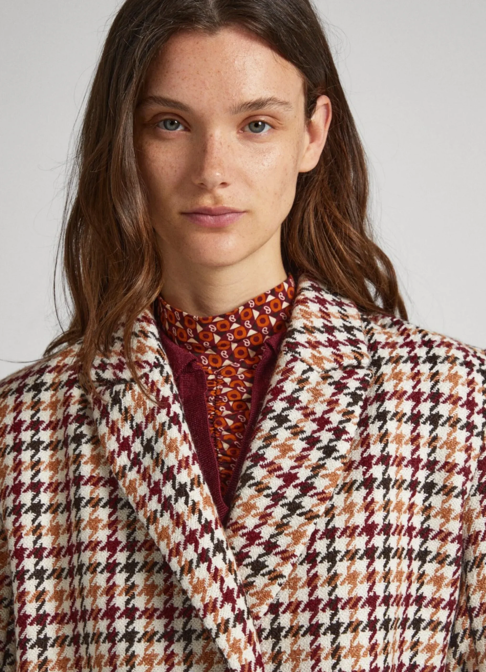 Mulher Pepe Jeans Casaco E Jaquetas>Blazer Com Padrao Pata De Galo