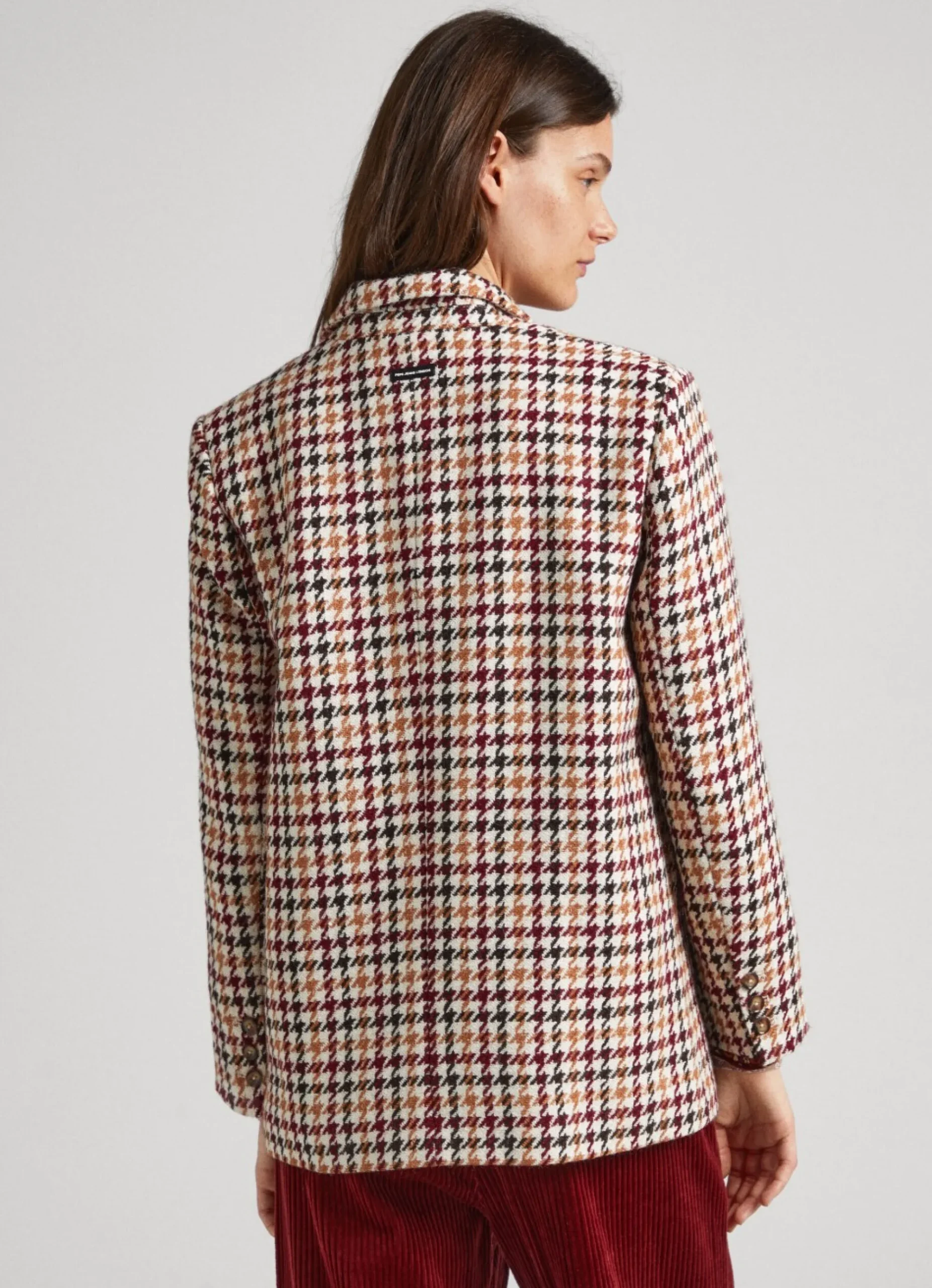 Mulher Pepe Jeans Casaco E Jaquetas>Blazer Com Padrao Pata De Galo