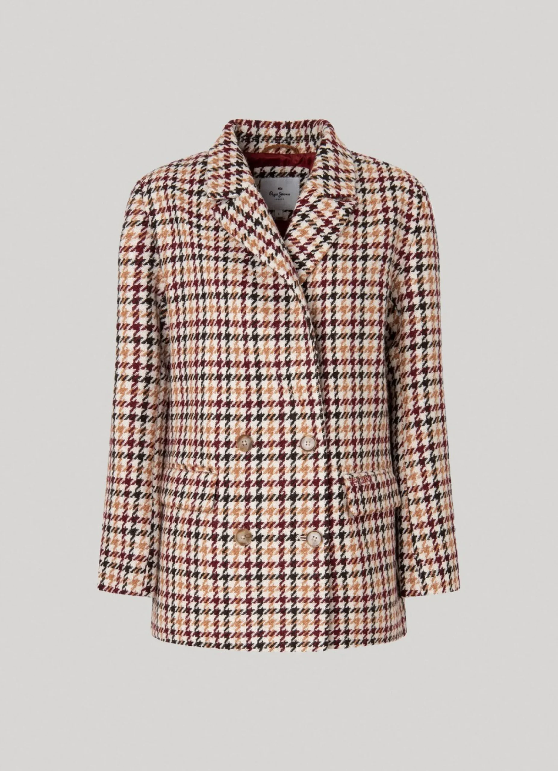 Mulher Pepe Jeans Casaco E Jaquetas>Blazer Com Padrao Pata De Galo