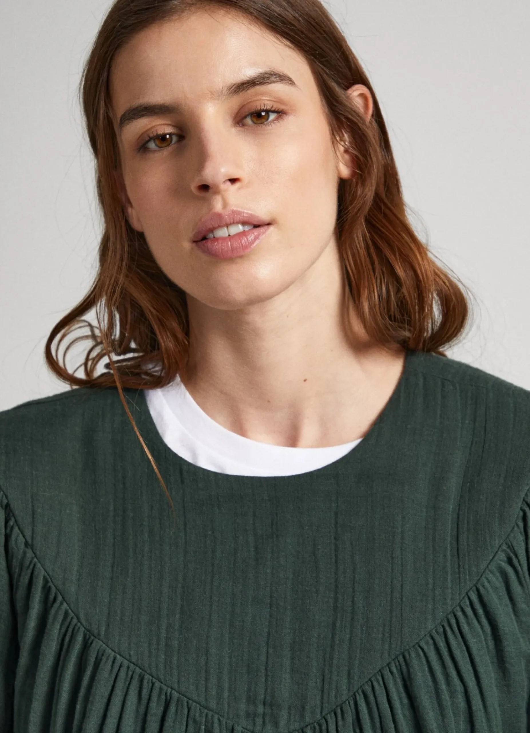 Mulher Pepe Jeans Camisas E Blusas>Blusa Algodao Waffle