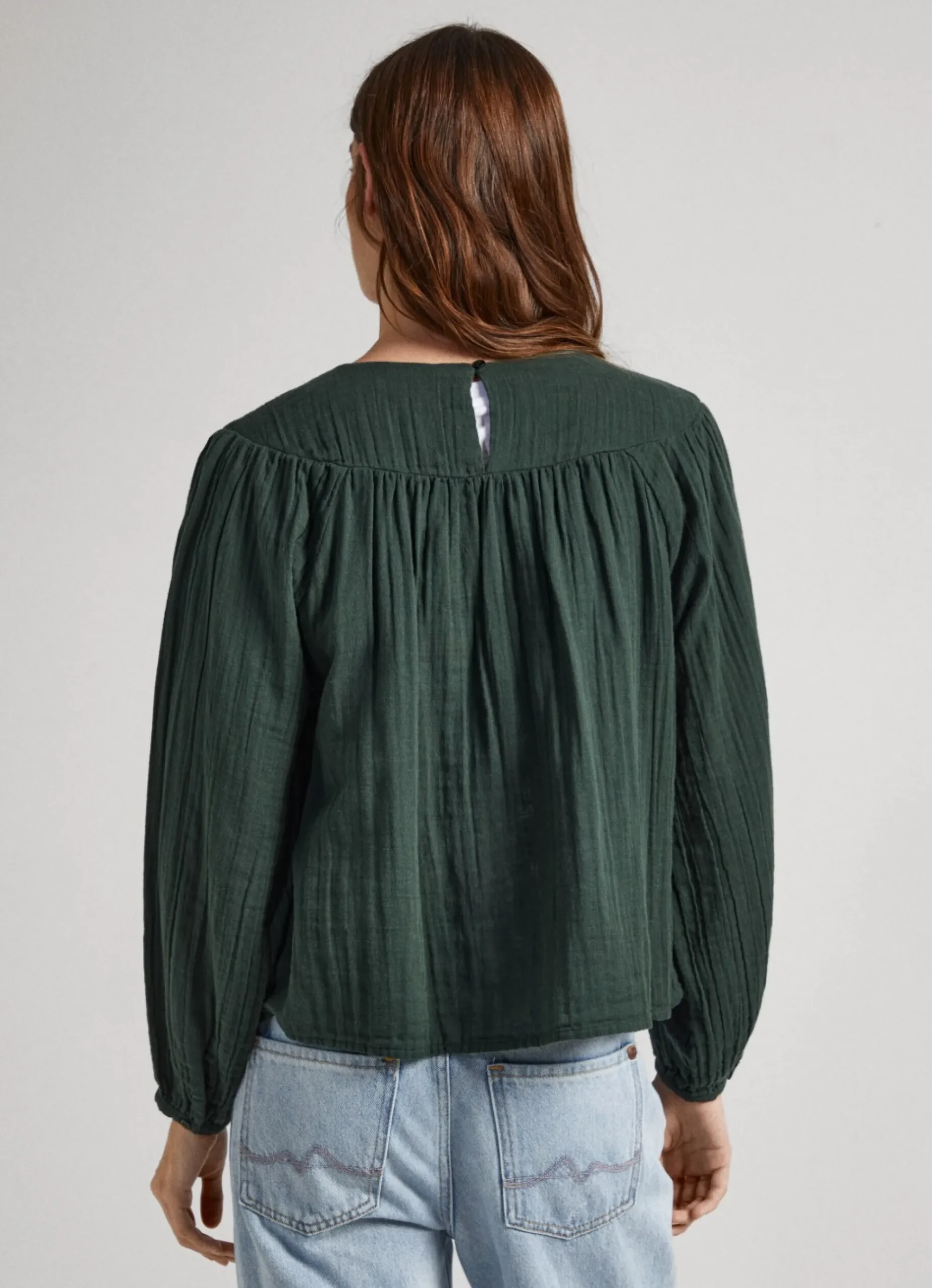Mulher Pepe Jeans Camisas E Blusas>Blusa Algodao Waffle