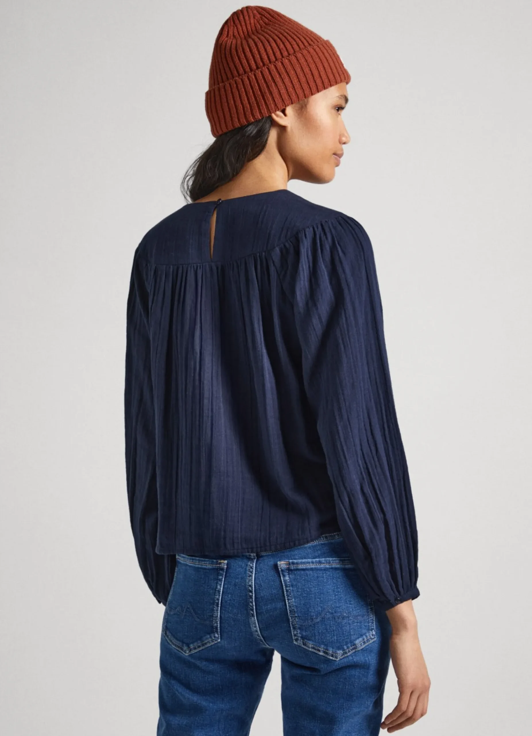 Mulher Pepe Jeans Camisas E Blusas>Blusa Algodao Waffle