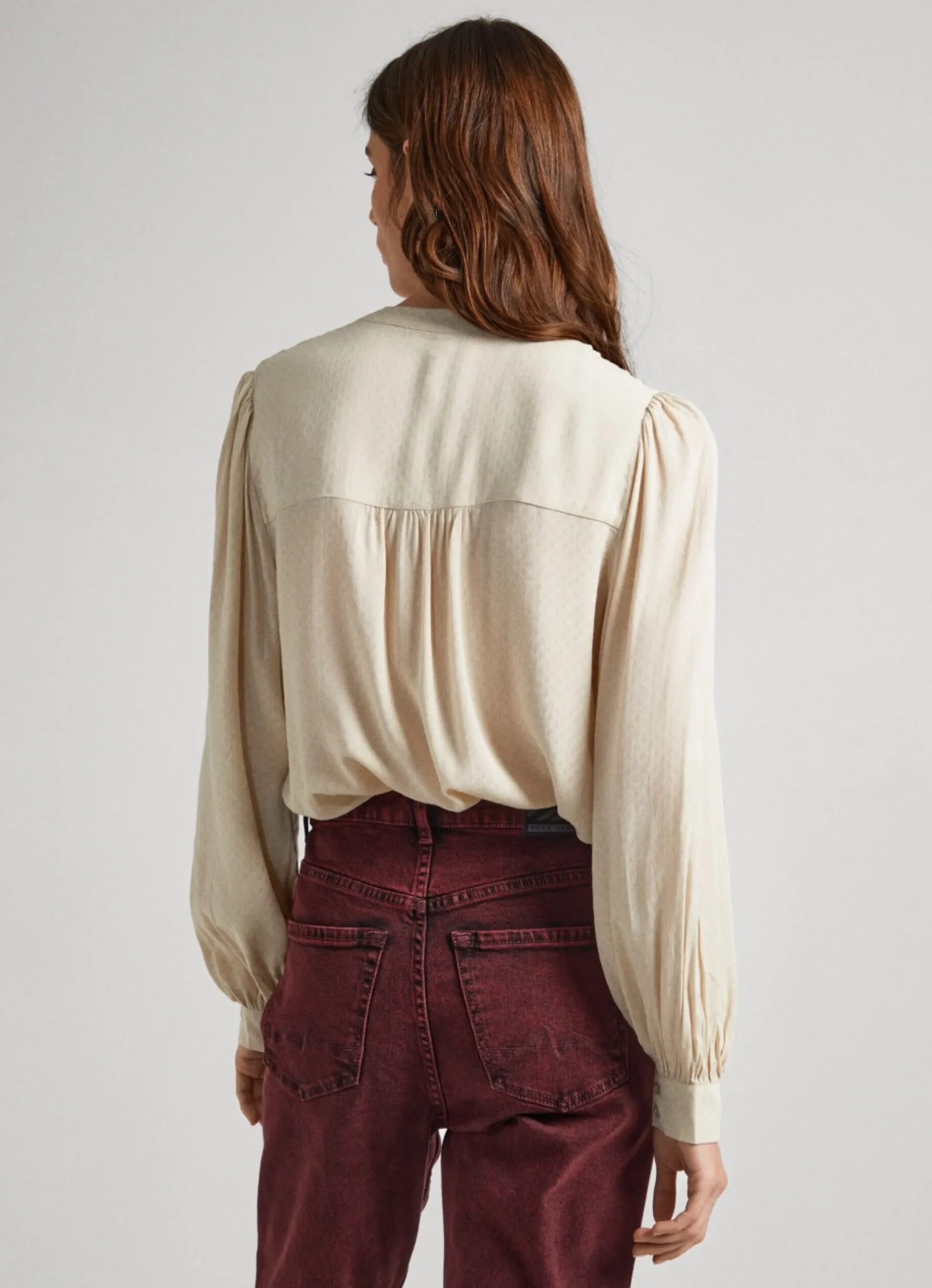 Mulher Pepe Jeans Camisas E Blusas>Blusa Com Detalhes Plissados