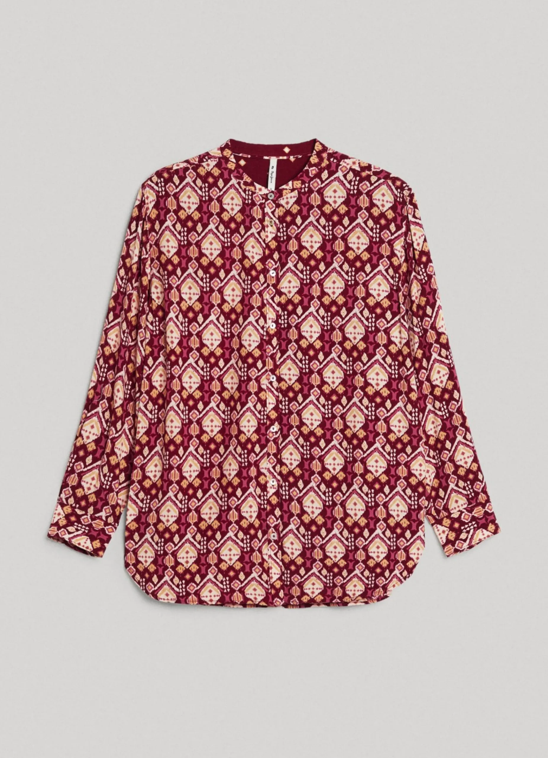 Mulher Pepe Jeans Camisas E Blusas>Blusa Comprida Padrao Geometrico
