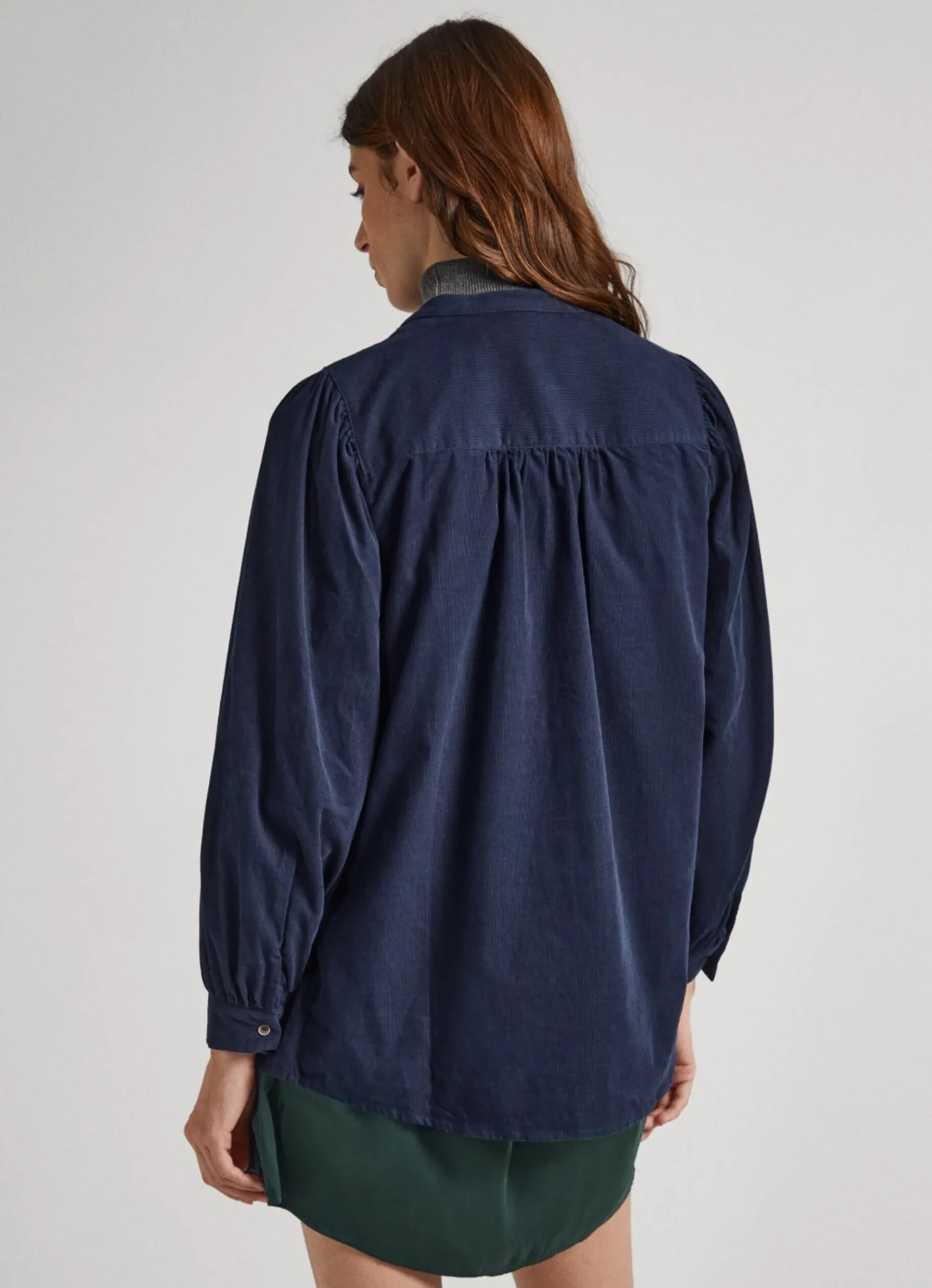 Mulher Pepe Jeans Camisas E Blusas>Blusa De Bombazina Gola Mao