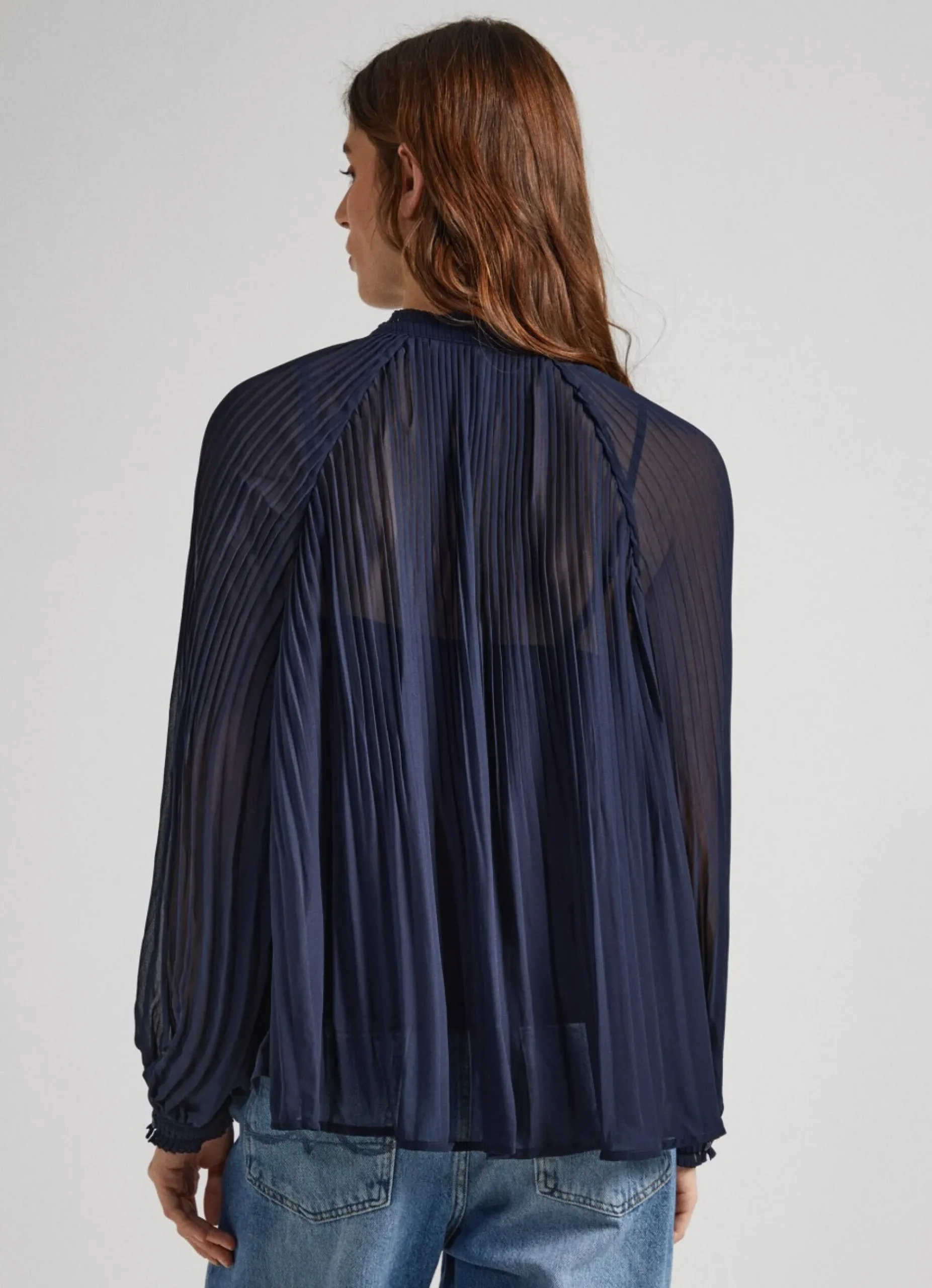 Mulher Pepe Jeans Camisas E Blusas>Blusa De Chiffon Plissada