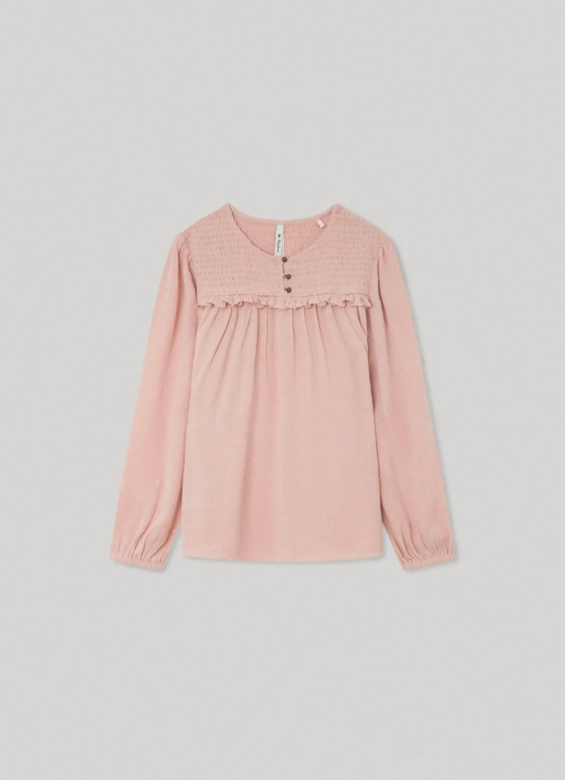 Rapariga Pepe Jeans Camisas E T-Shirts>Blusa De Detalhes Franzidos