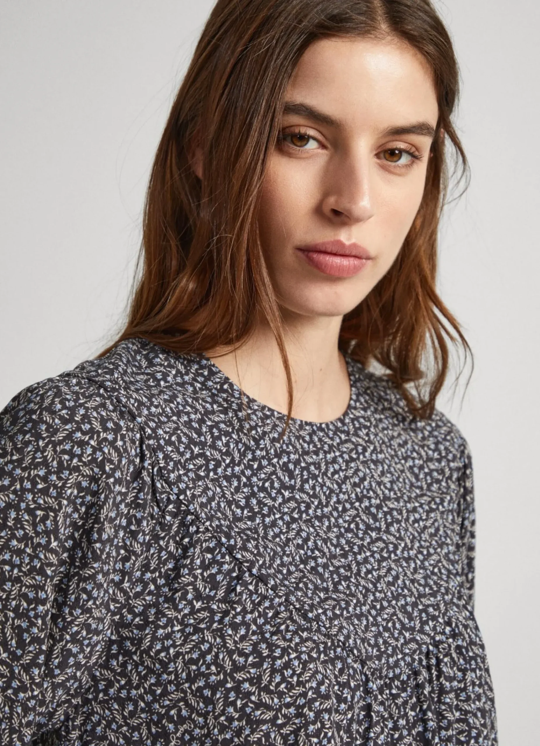 Mulher Pepe Jeans Camisas E Blusas>Blusa Dobby Com Padrao Floral