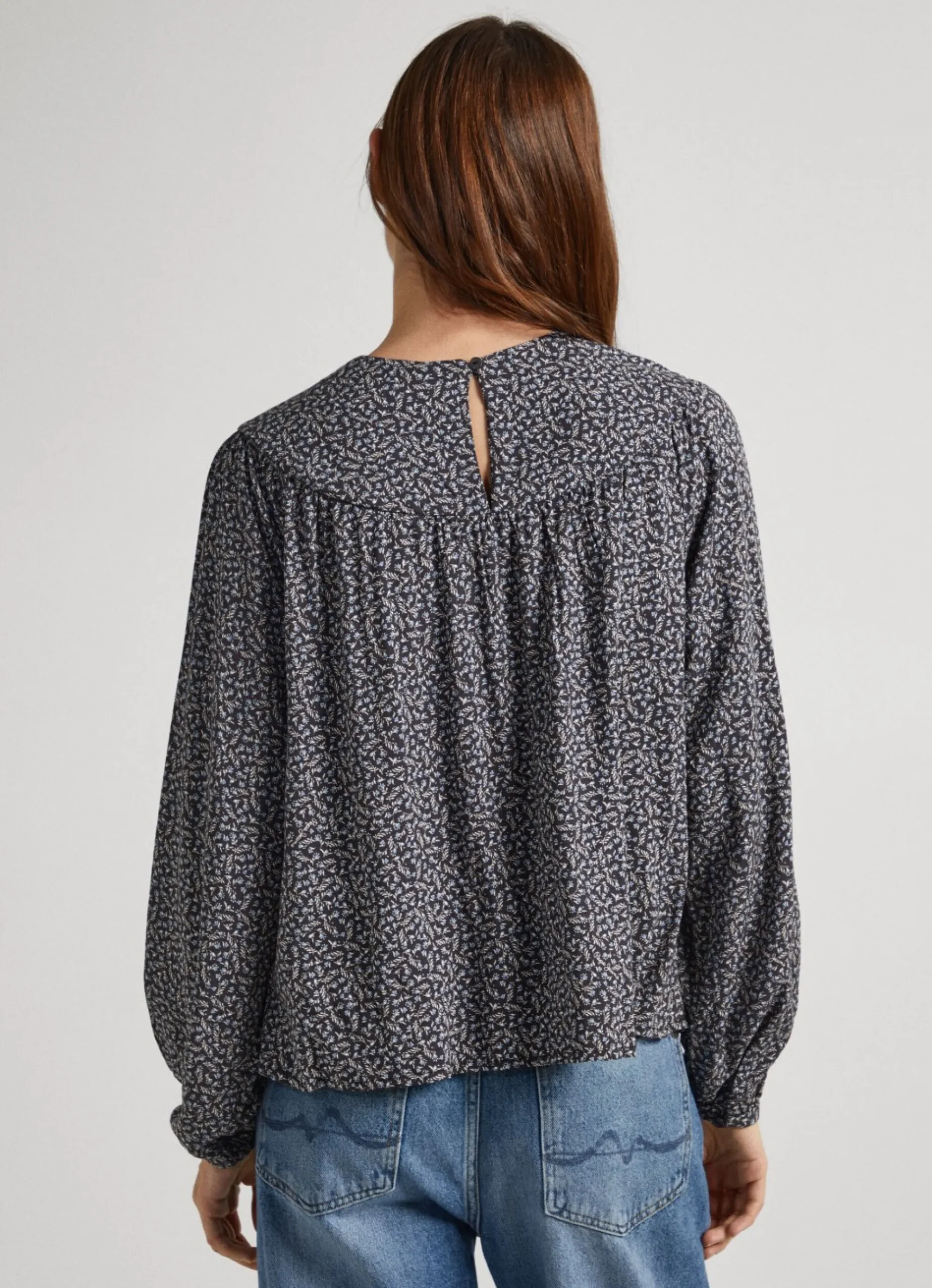 Mulher Pepe Jeans Camisas E Blusas>Blusa Dobby Com Padrao Floral
