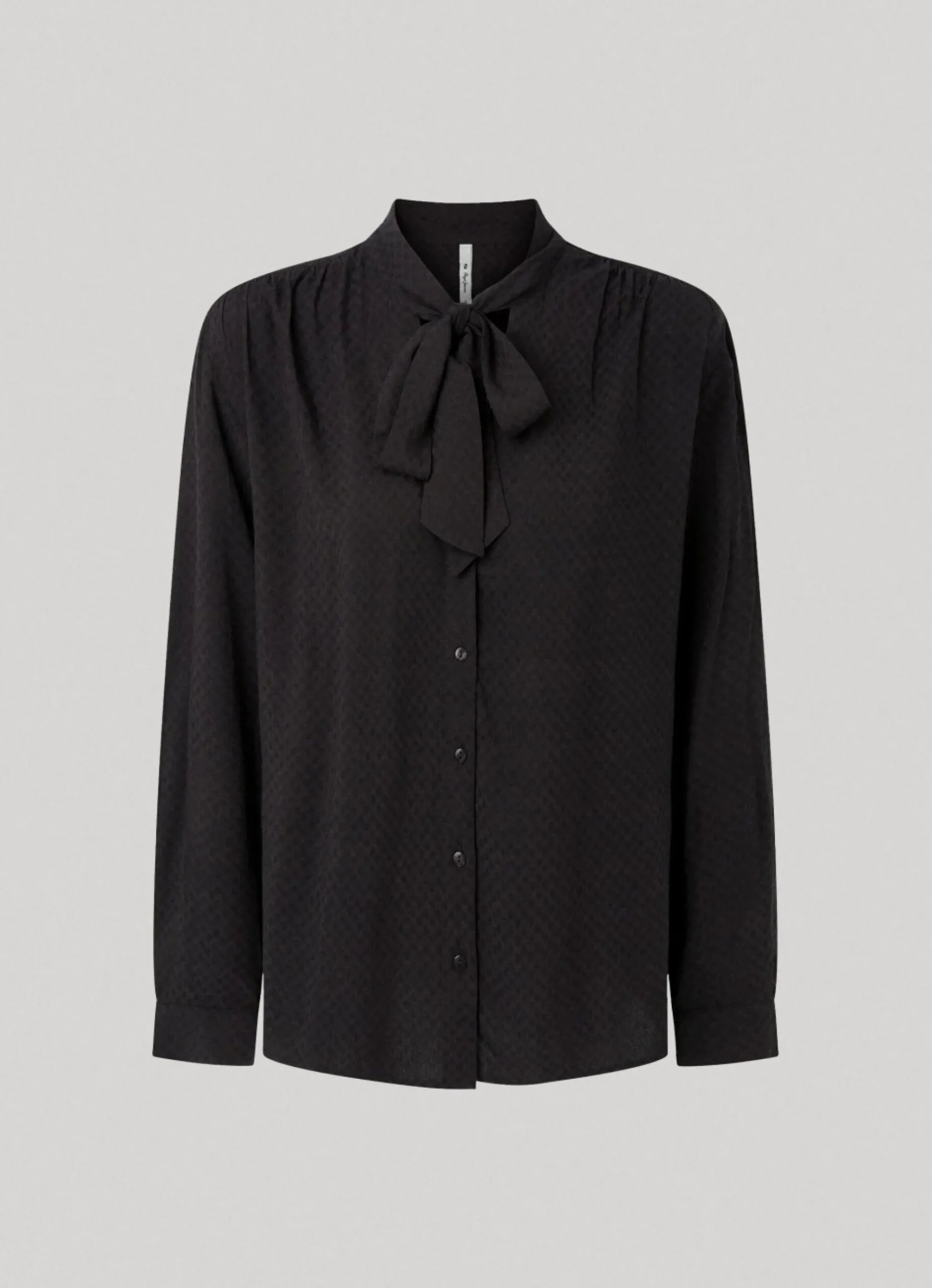 Mulher Pepe Jeans Camisas E Blusas>Blusa Dobby Laco Na Gola