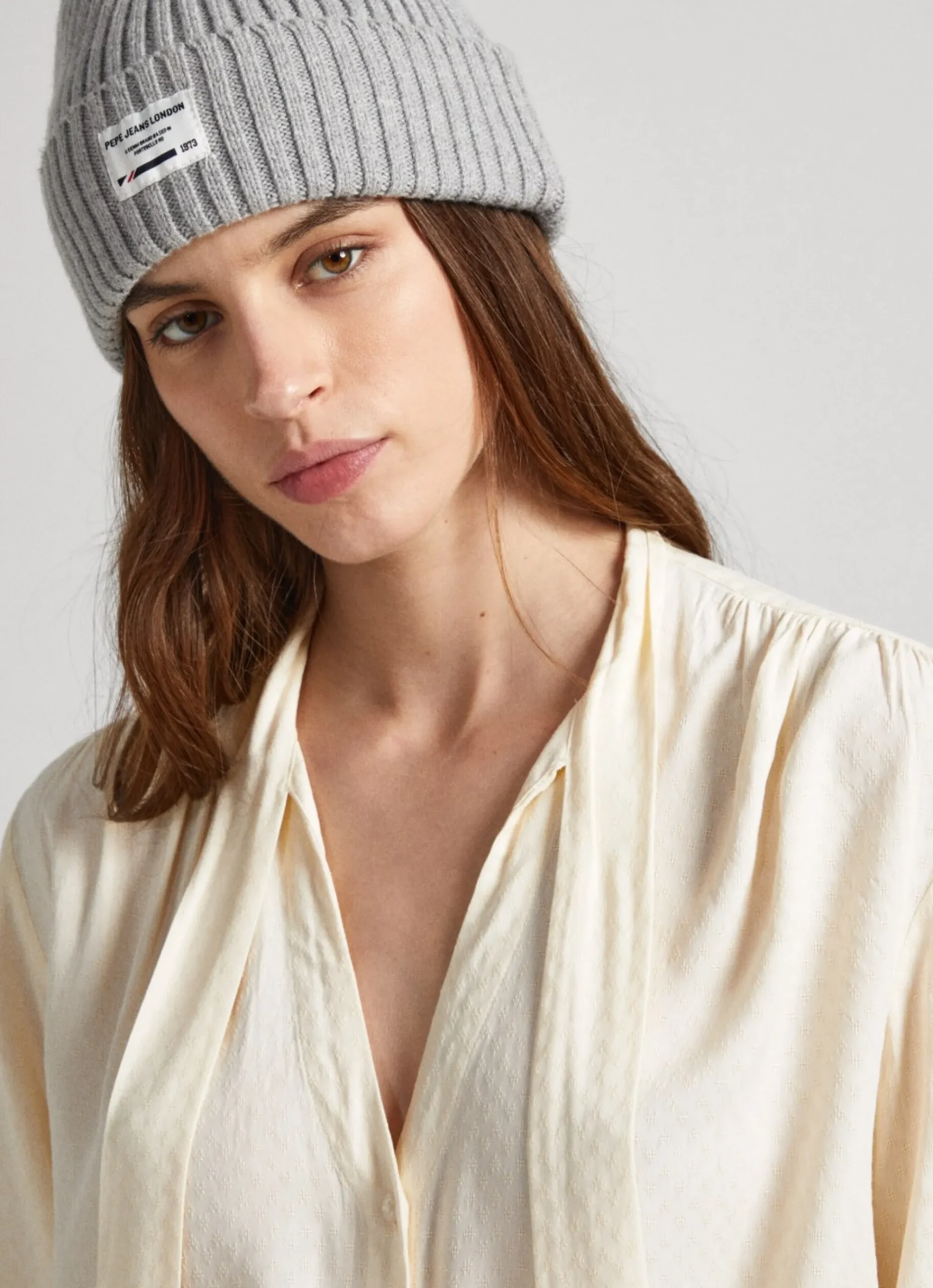 Mulher Pepe Jeans Camisas E Blusas>Blusa Dobby Laco Na Gola
