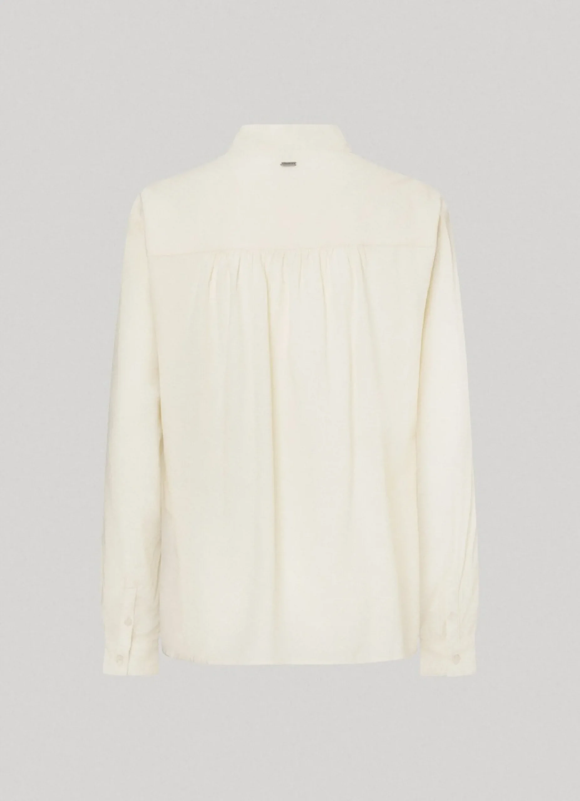Mulher Pepe Jeans Camisas E Blusas>Blusa Dobby Laco Na Gola