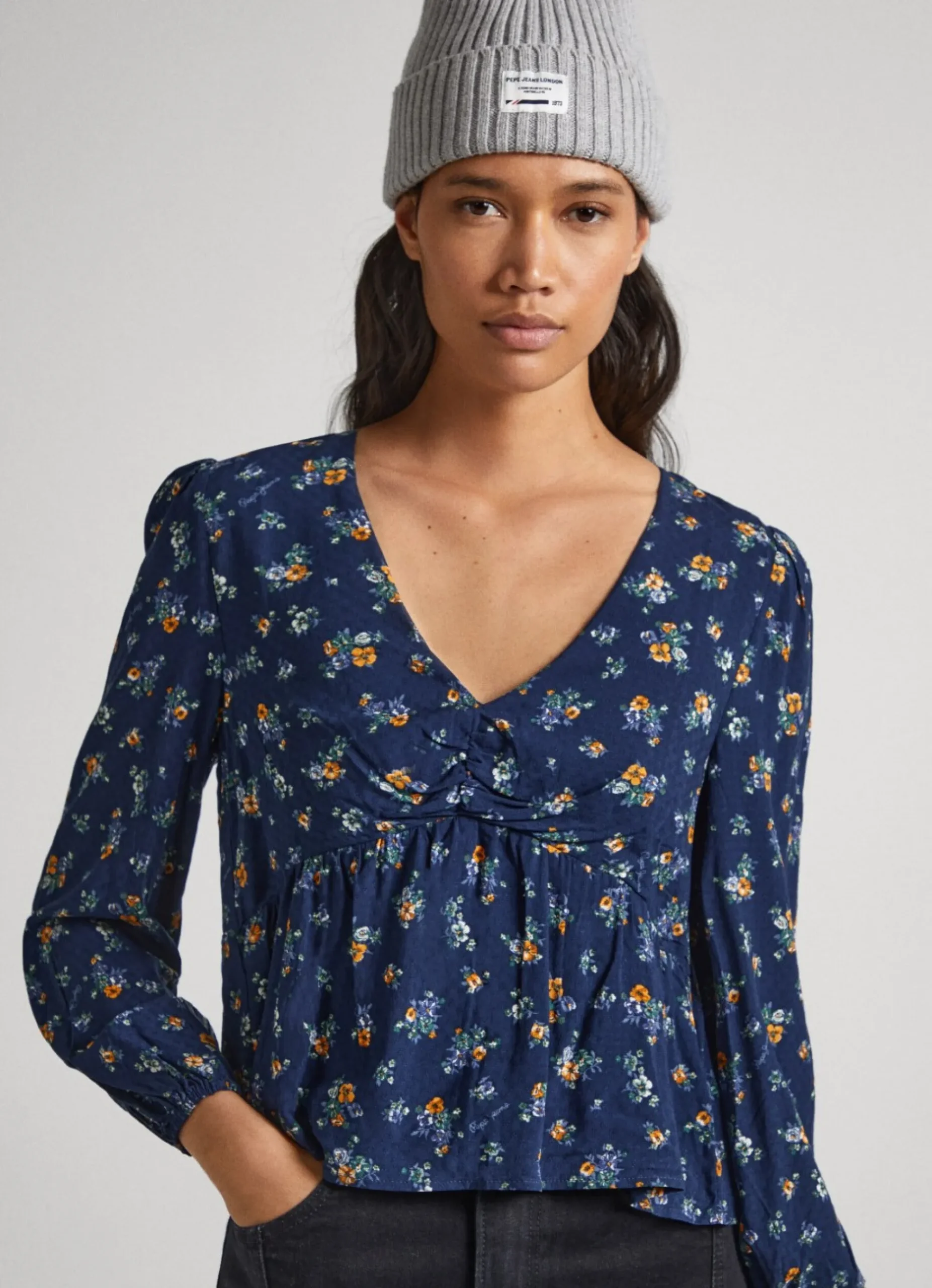 Mulher Pepe Jeans Camisas E Blusas>Blusa Dobby Padrao Floral
