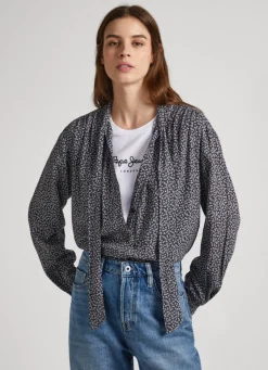 Mulher Pepe Jeans Camisas E Blusas>Blusa Dobby Padrao Floral