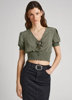 Mulher Pepe Jeans Camisas E Blusas>Blusa Estampado Geometrico