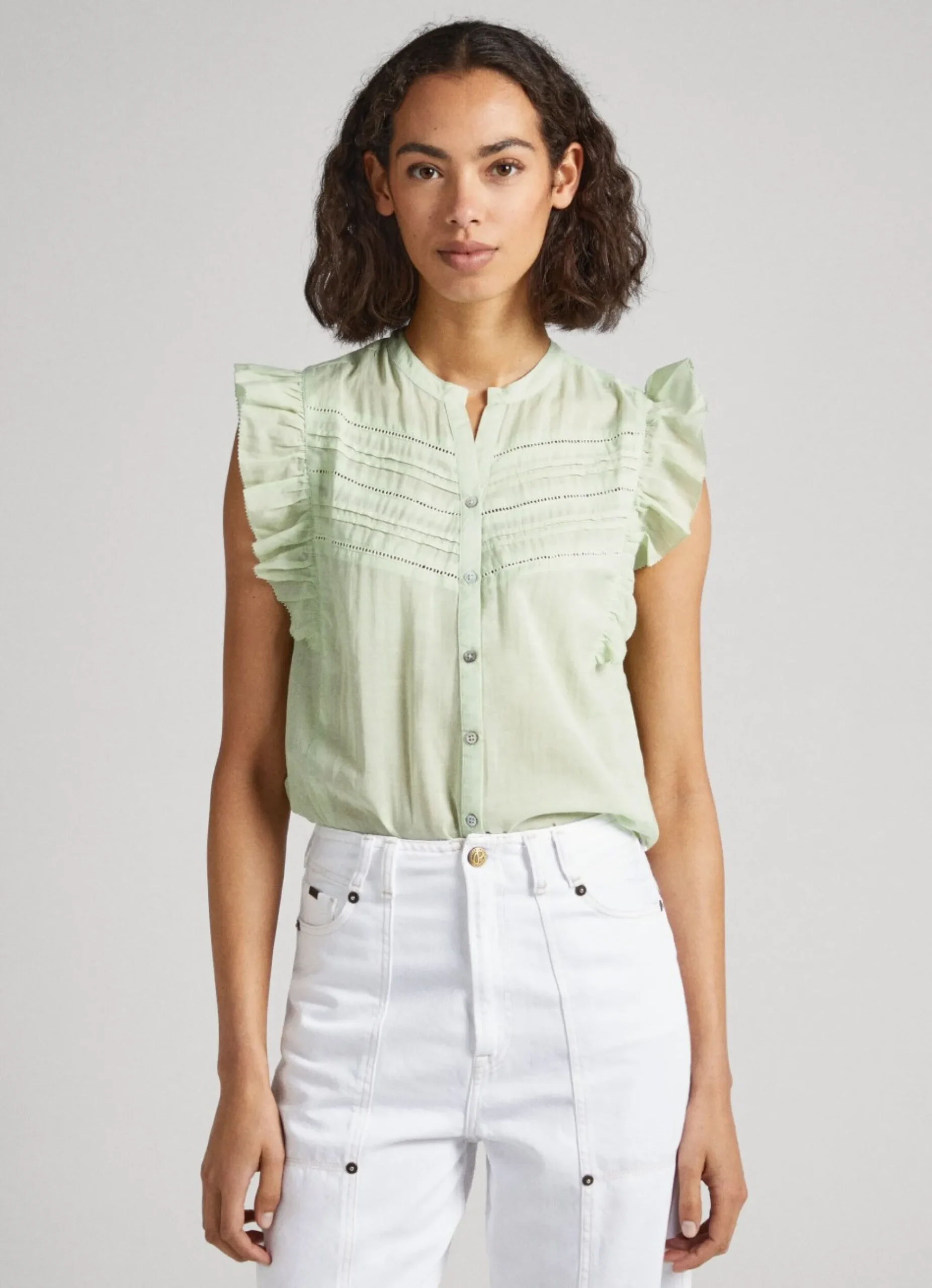 Mulher Pepe Jeans Camisas E Blusas>Blusa Mangas Borboleta