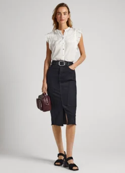 Mulher Pepe Jeans Camisas E Blusas>Blusa Mangas Borboleta