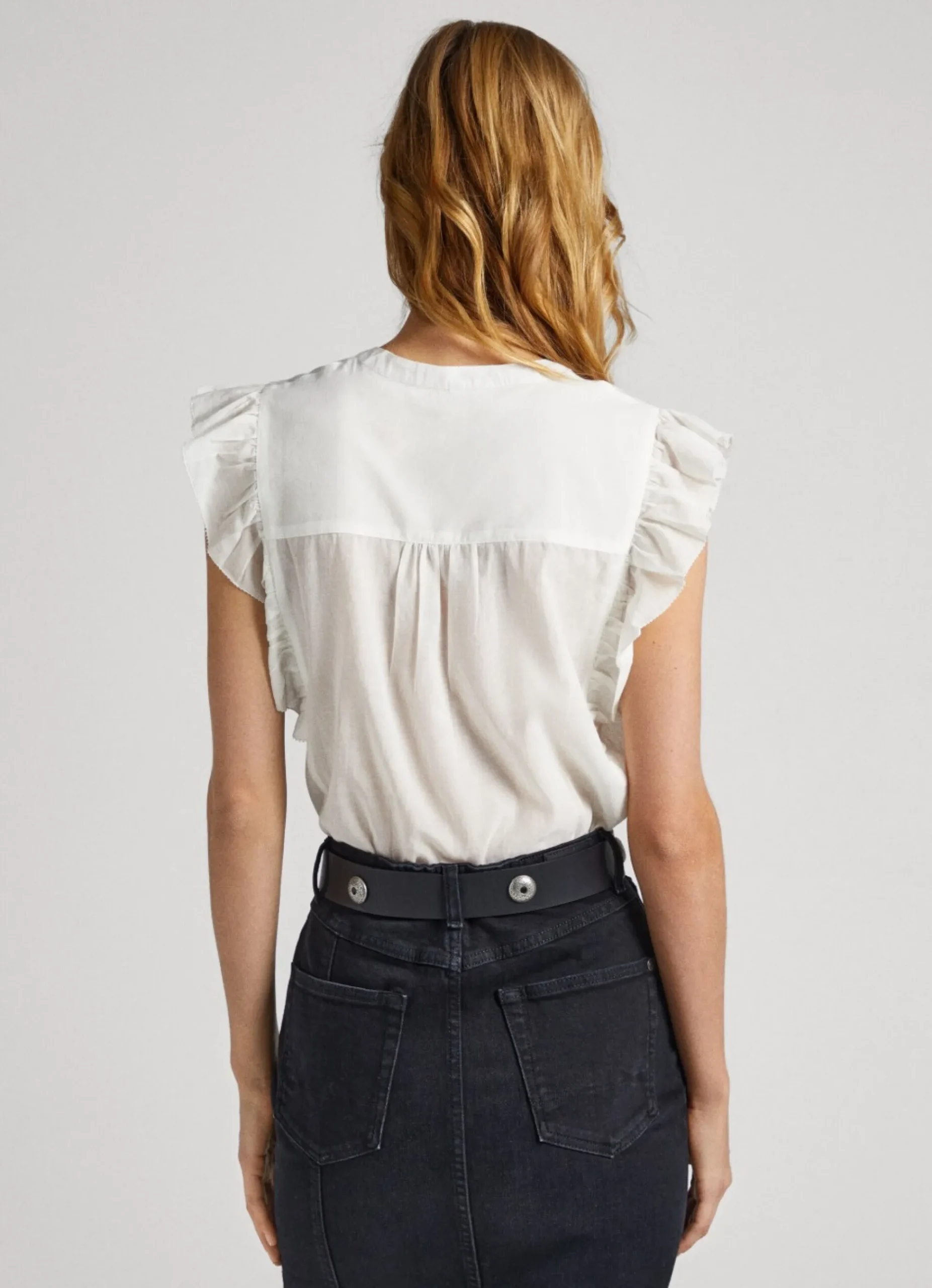 Mulher Pepe Jeans Camisas E Blusas>Blusa Mangas Borboleta