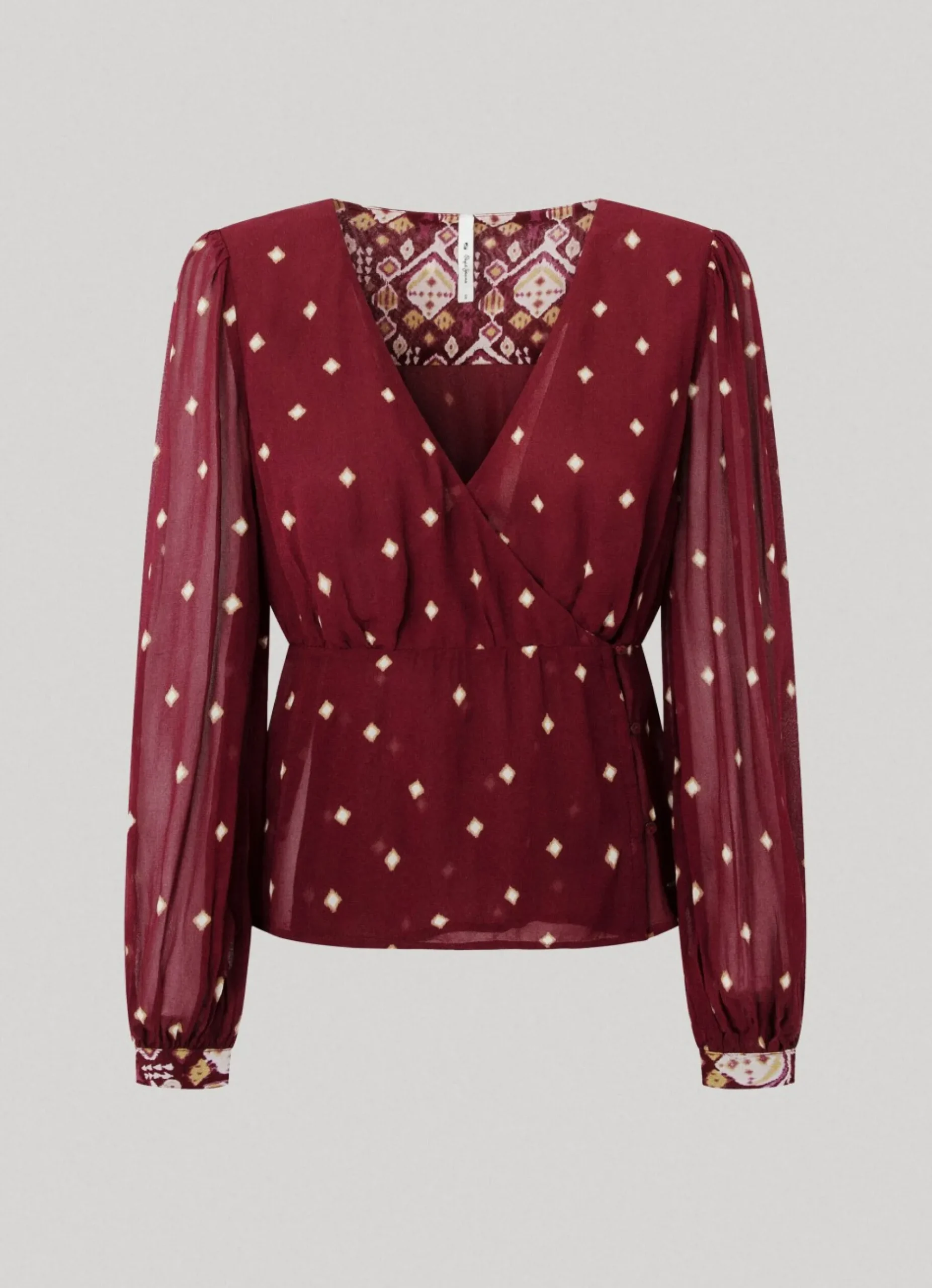 Mulher Pepe Jeans Camisas E Blusas>Blusa Padrao As Bolinhas