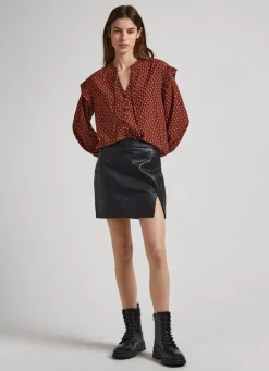 Mulher Pepe Jeans Camisas E Blusas>Blusa Padrao Geometrico