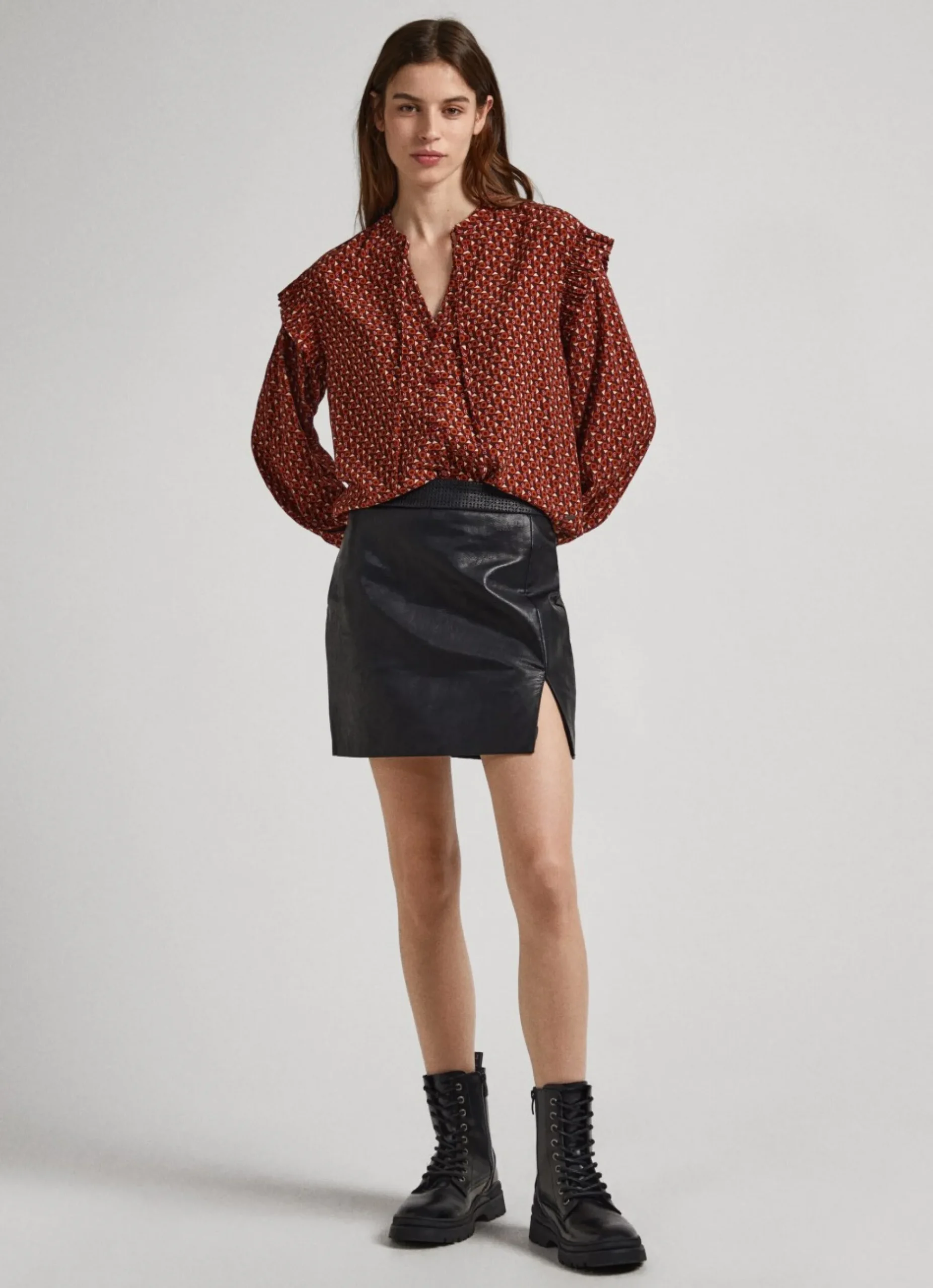 Mulher Pepe Jeans Camisas E Blusas>Blusa Padrao Geometrico