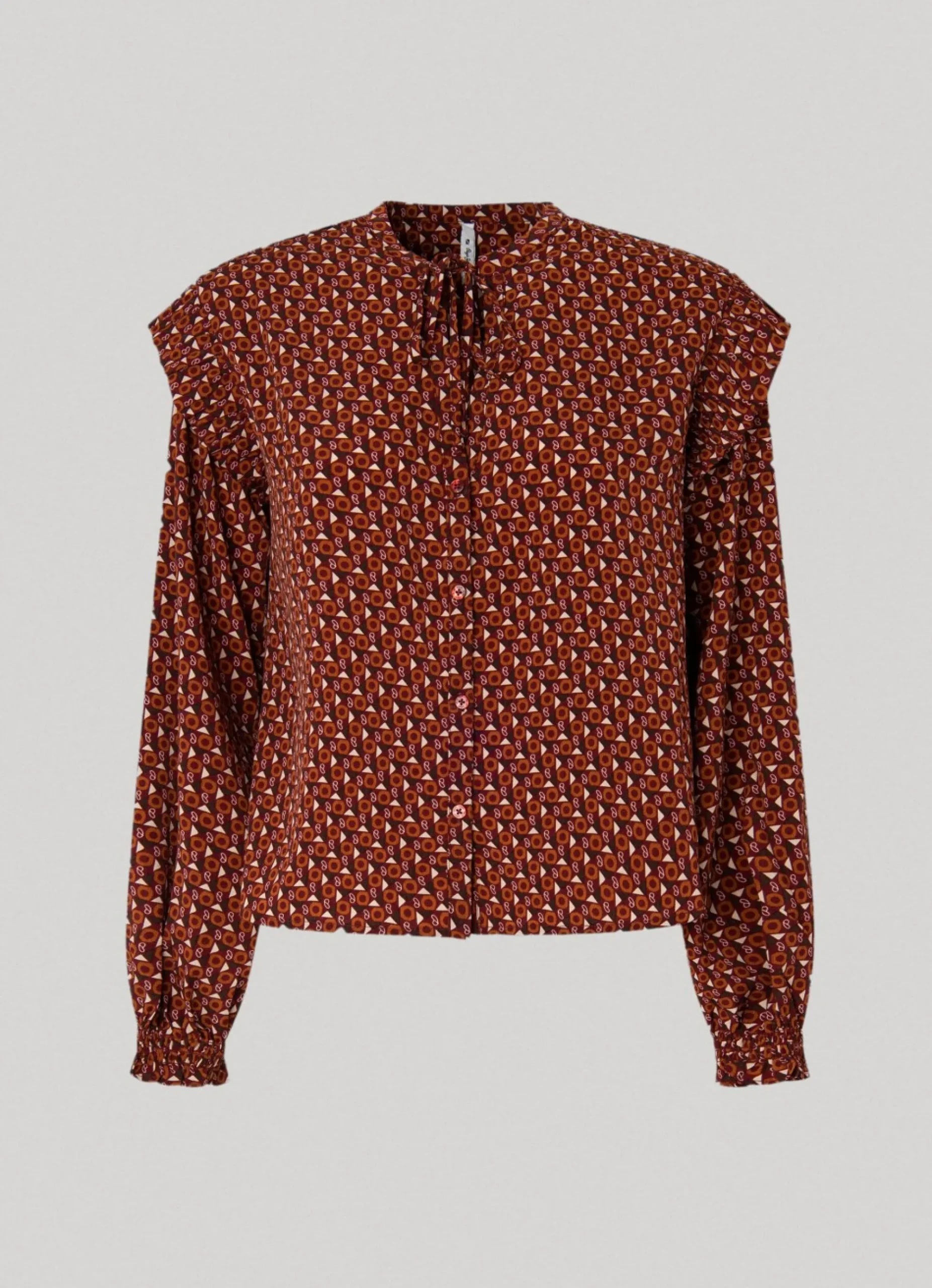 Mulher Pepe Jeans Camisas E Blusas>Blusa Padrao Geometrico