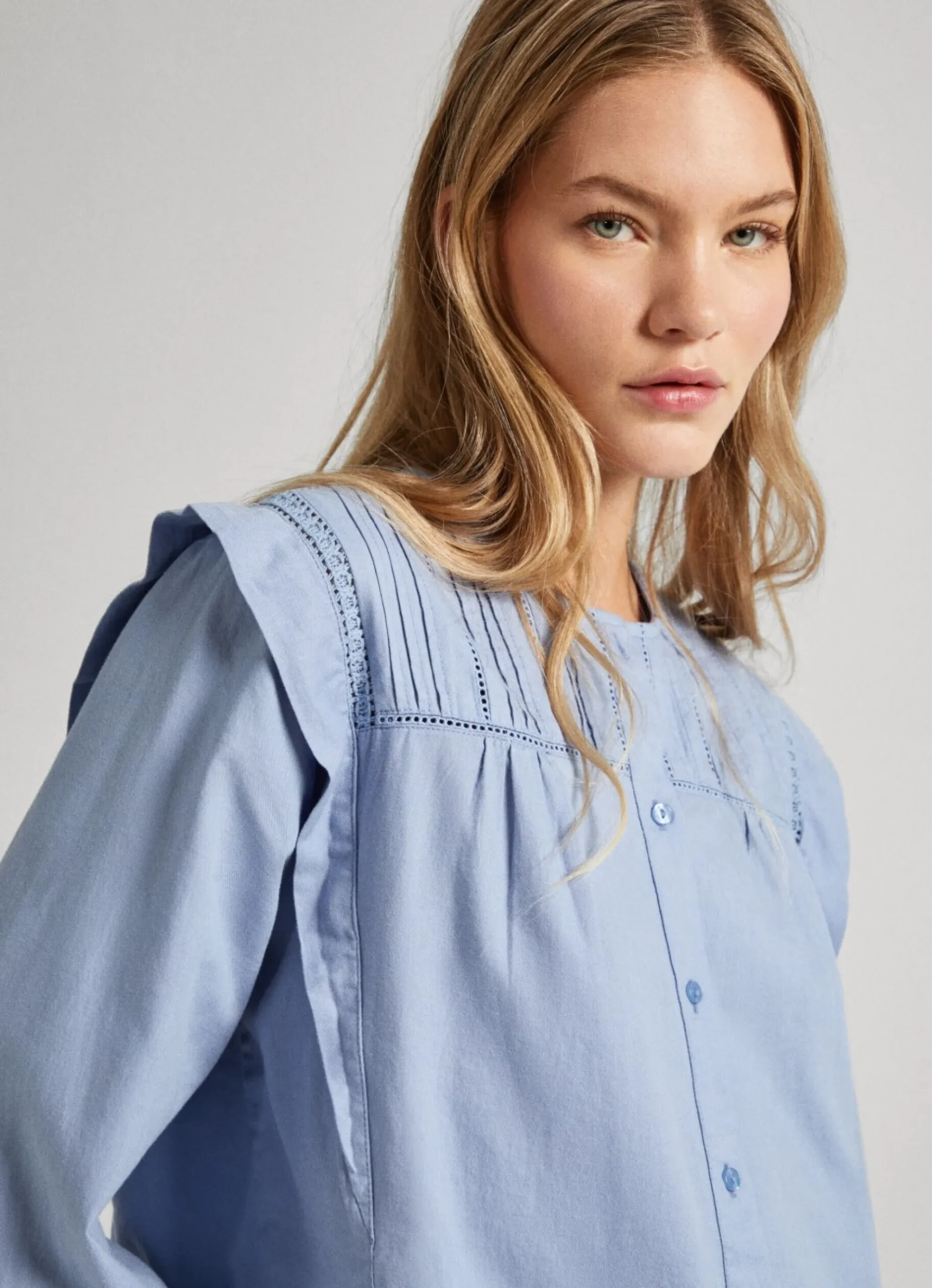 Mulher Pepe Jeans Camisas E Blusas>Blusa Sarja Algodao