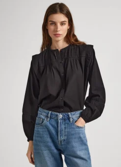 Mulher Pepe Jeans Camisas E Blusas>Blusa Sarja Algodao