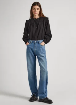 Mulher Pepe Jeans Camisas E Blusas>Blusa Sarja Algodao