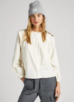 Mulher Pepe Jeans Camisas E Blusas>Blusa Sarja Algodao