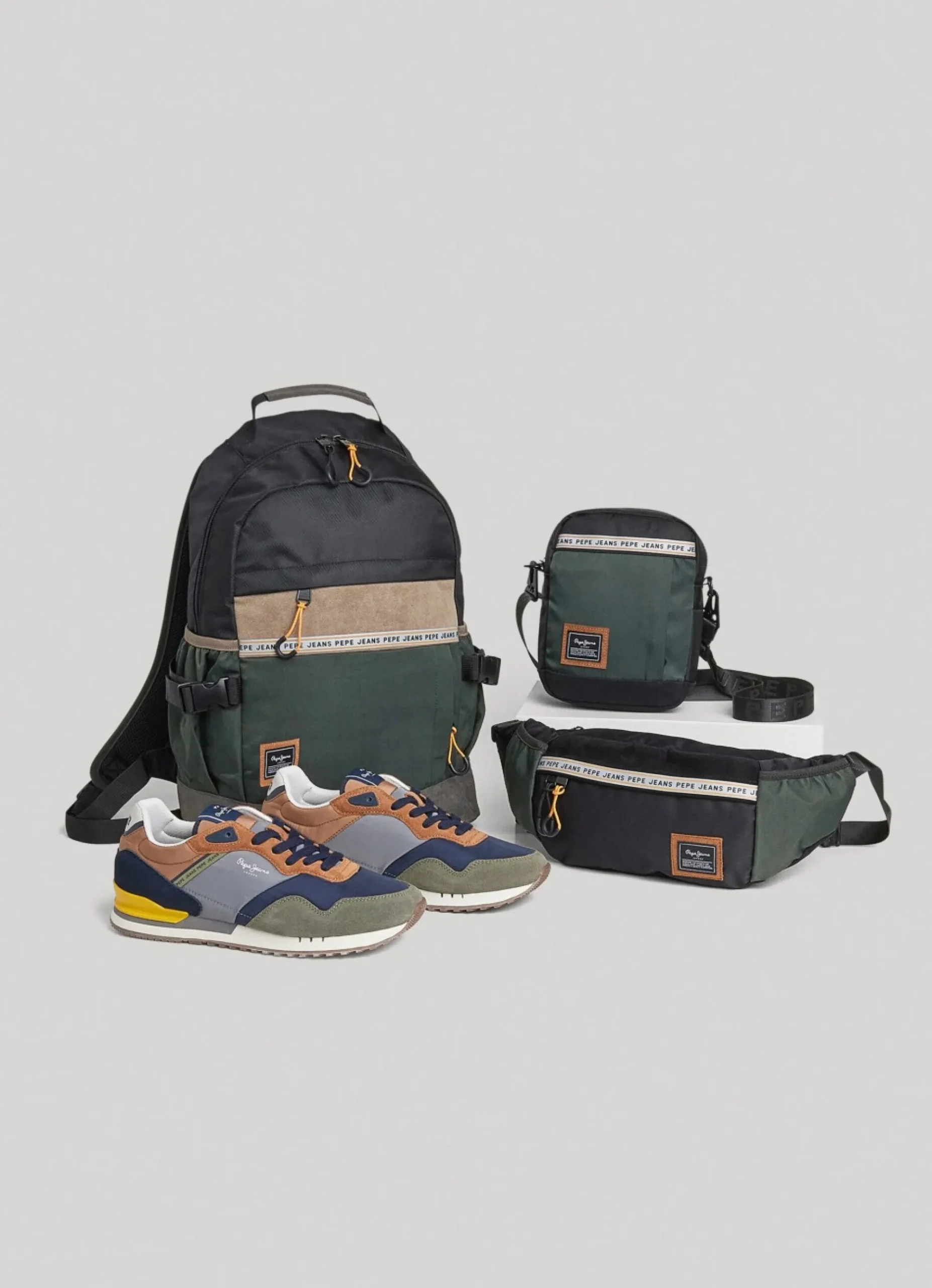 Homem Pepe Jeans Mochilas E Sacos>Bolsa De Ombro Tecido Combinado