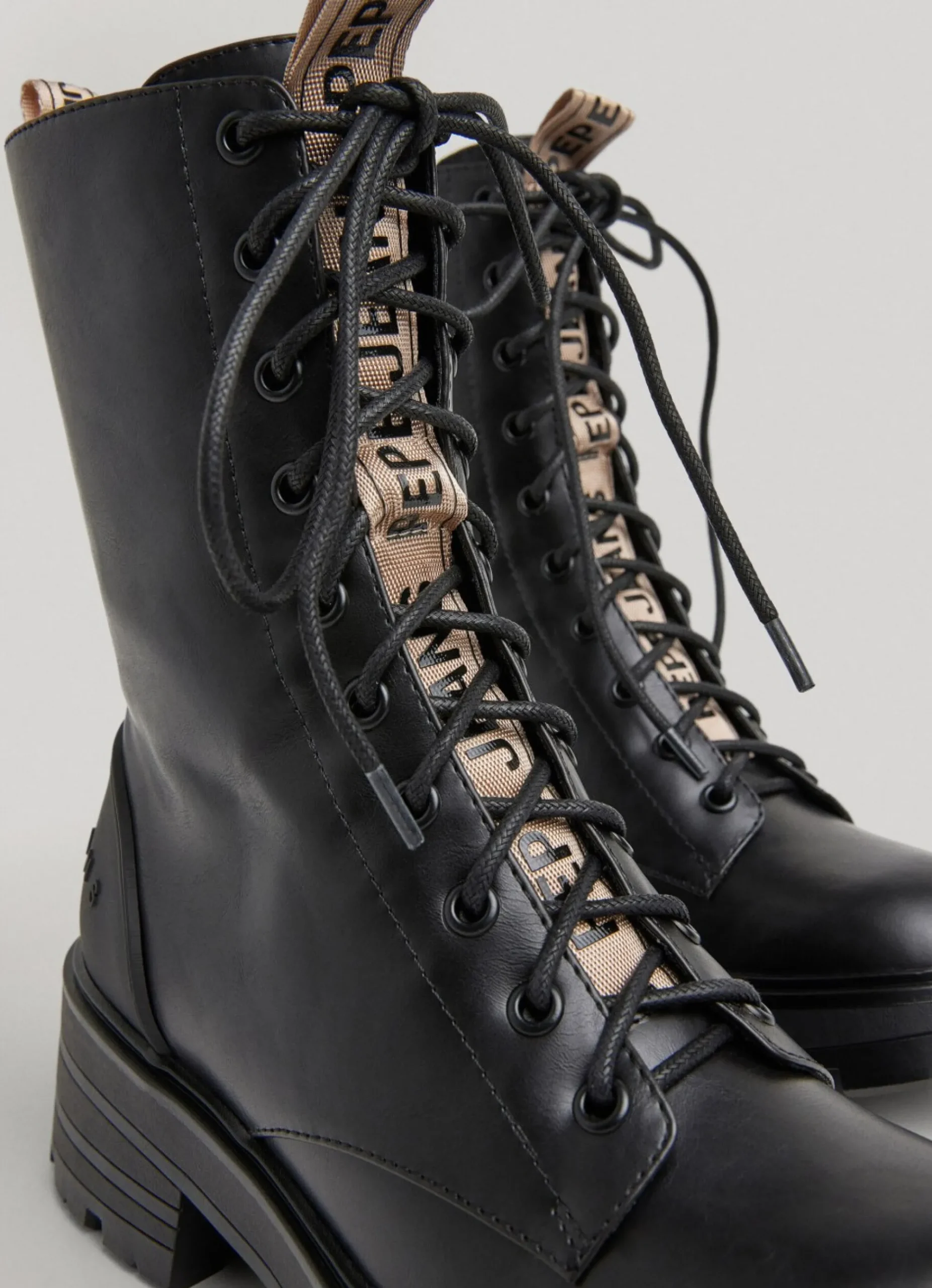 Mulher Pepe Jeans Botas E Sapatos>Botas Cano Medio Com Cordoes