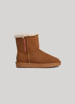 Mulher Pepe Jeans Botas E Sapatos>Botas De Camurca Cano Medio