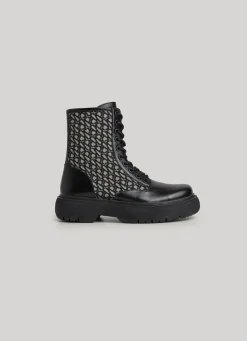 Mulher Pepe Jeans Botas E Sapatos>Botas Medias De Cano Jacquard