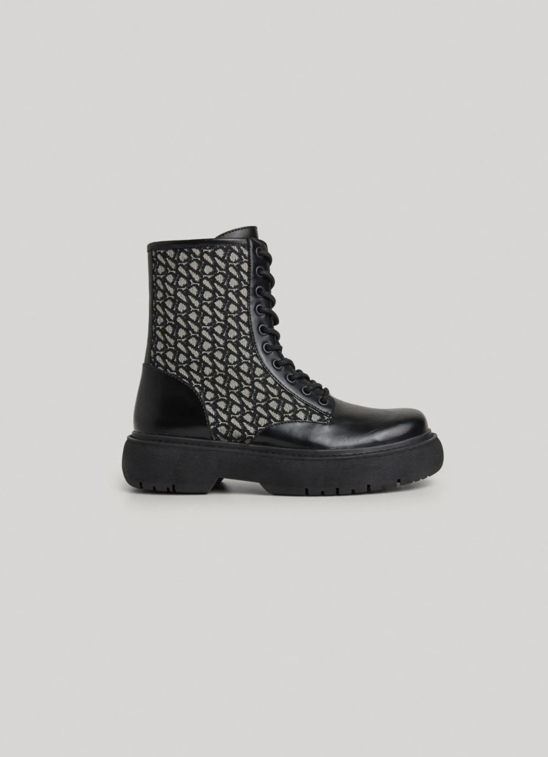 Mulher Pepe Jeans Botas E Sapatos>Botas Medias De Cano Jacquard