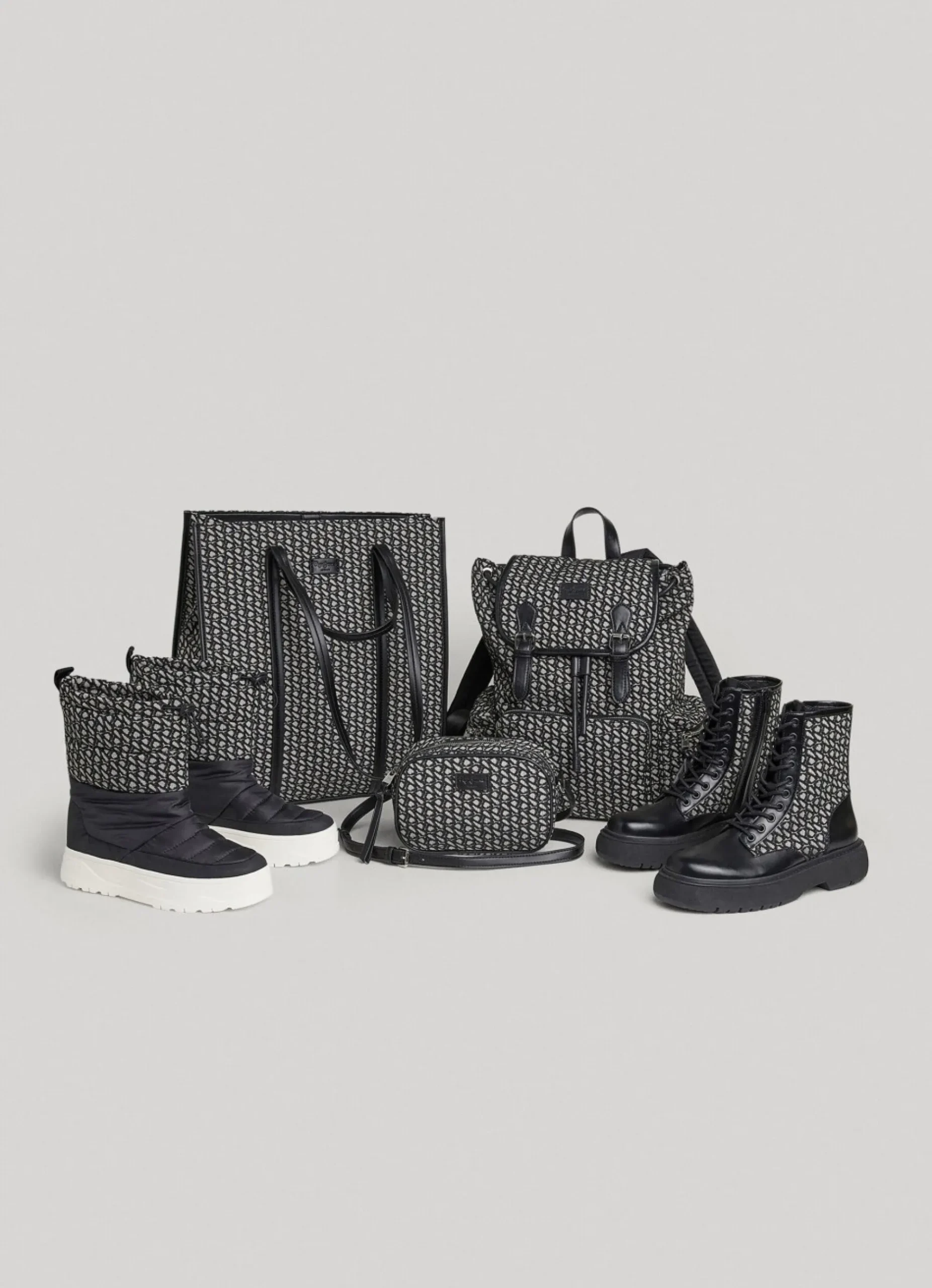 Mulher Pepe Jeans Botas E Sapatos>Botas Medias De Cano Jacquard