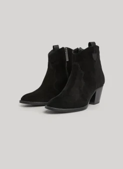 Mulher Pepe Jeans Botas E Sapatos>Botim De Camurca Com Fecho