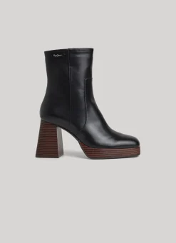 Mulher Pepe Jeans Botas E Sapatos>Botim Plataforma Madeira