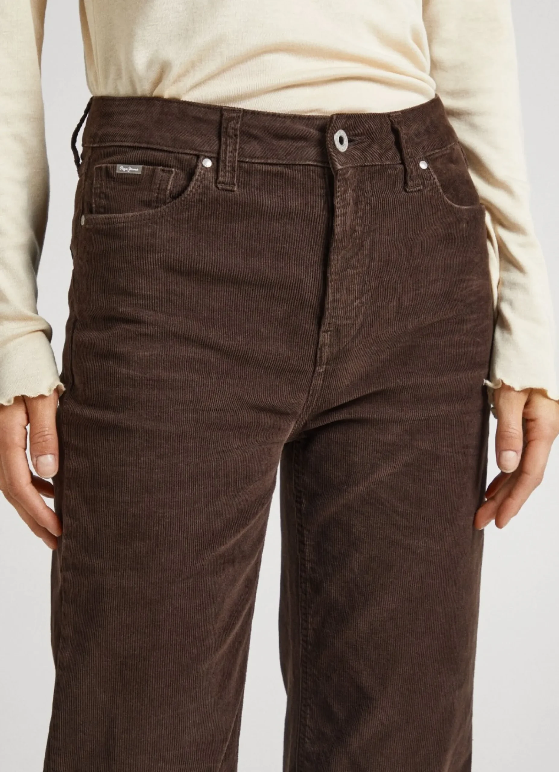 Mulher Pepe Jeans Calças>Calças Bombazina Com 5 Bolsos