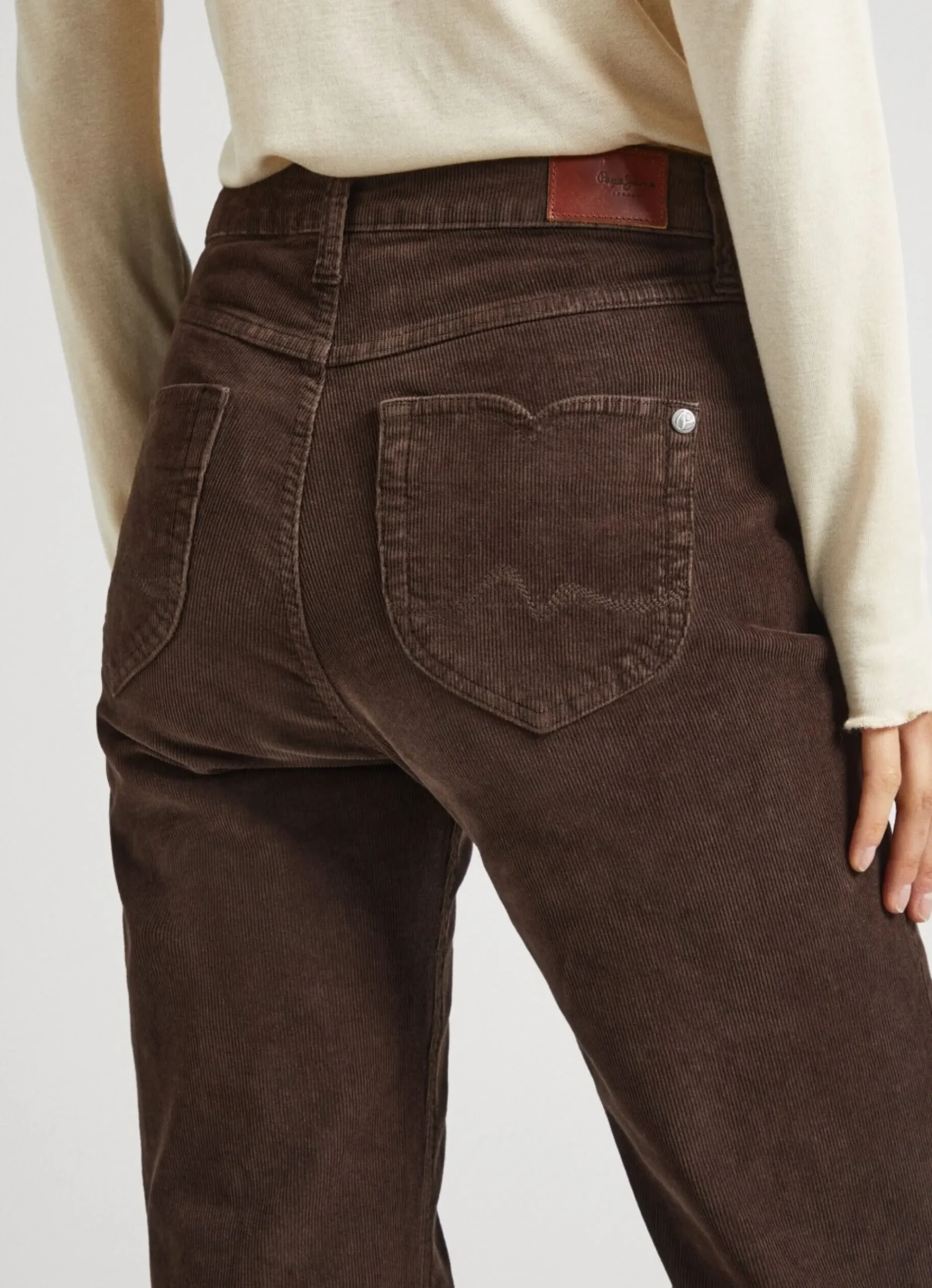 Mulher Pepe Jeans Calças>Calças Bombazina Com 5 Bolsos