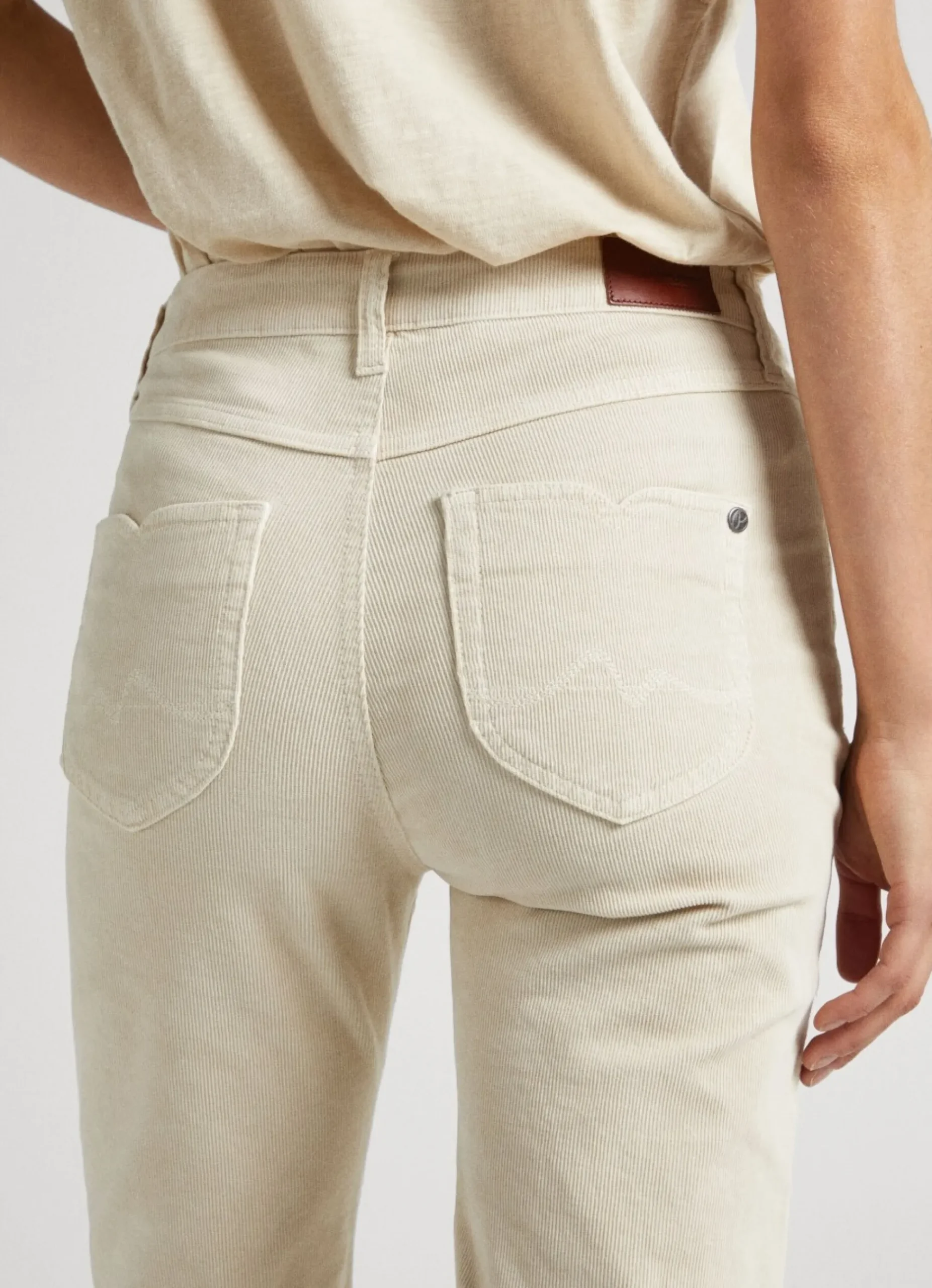 Mulher Pepe Jeans Calças>Calças Bombazina Com 5 Bolsos