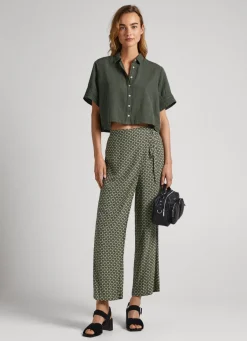 Mulher Pepe Jeans Calças>Calças Com Padrao Geometrico