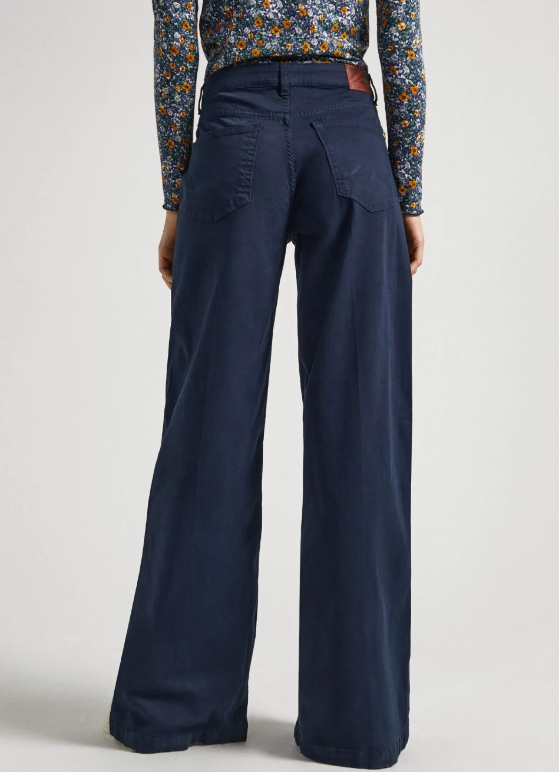 Mulher Pepe Jeans Calças>Calças Palazzo Sarja Elastica