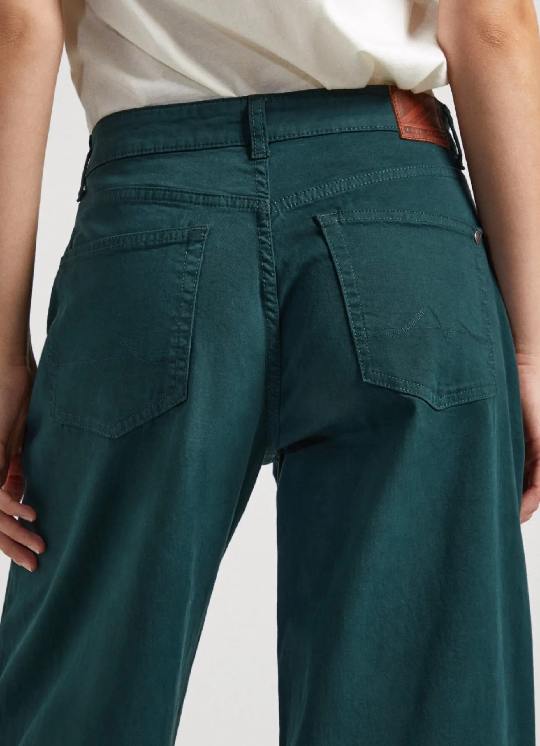 Mulher Pepe Jeans Calças>Calças Palazzo Sarja Elastica
