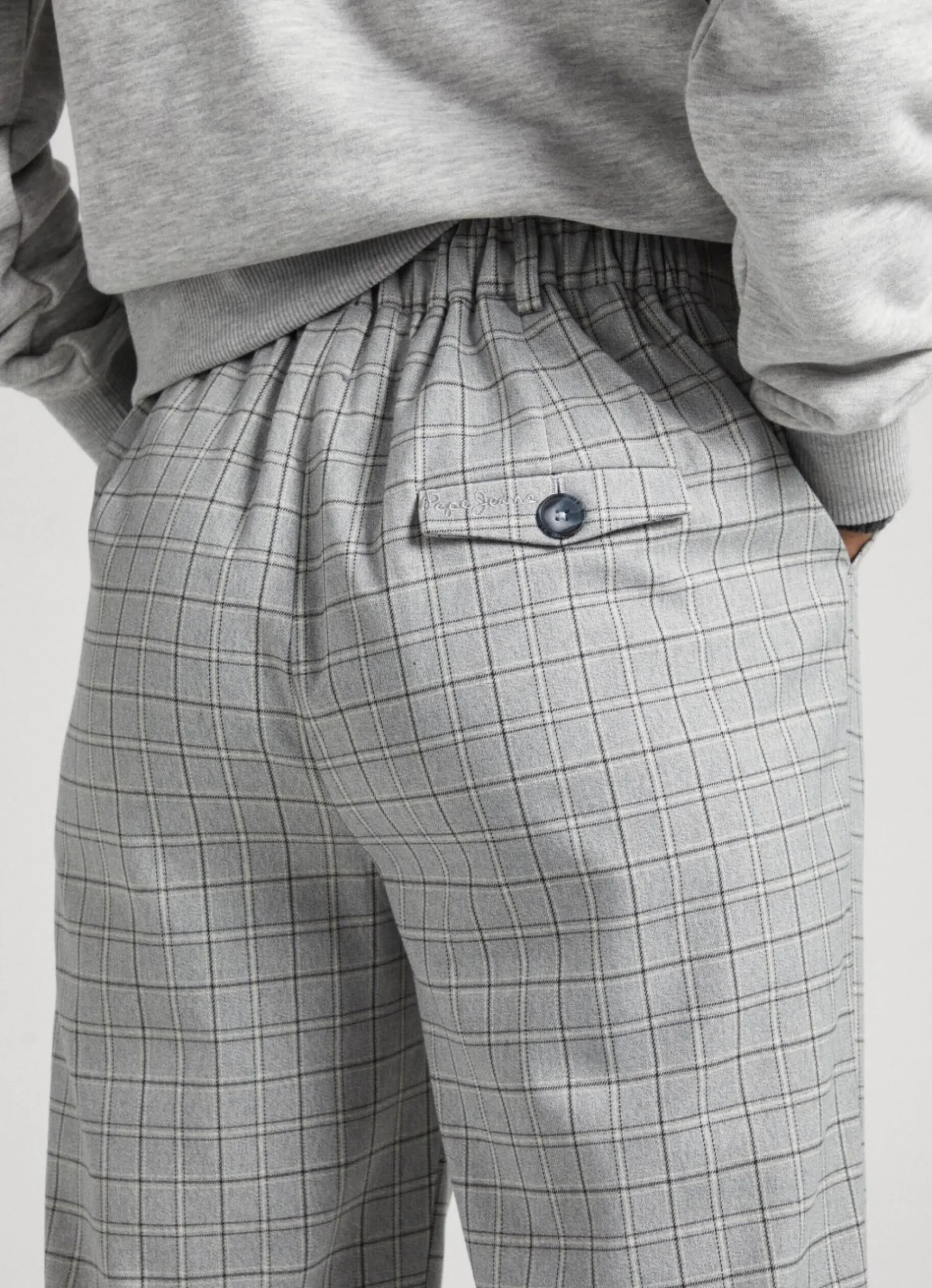 Mulher Pepe Jeans Calças>Calças Retas Xadrez