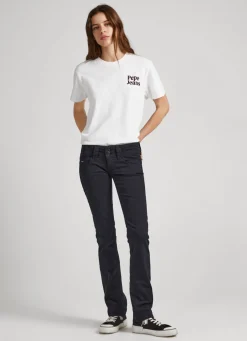 Mulher Pepe Jeans Calças>Calças Straight Fit Com 5 Bolsos