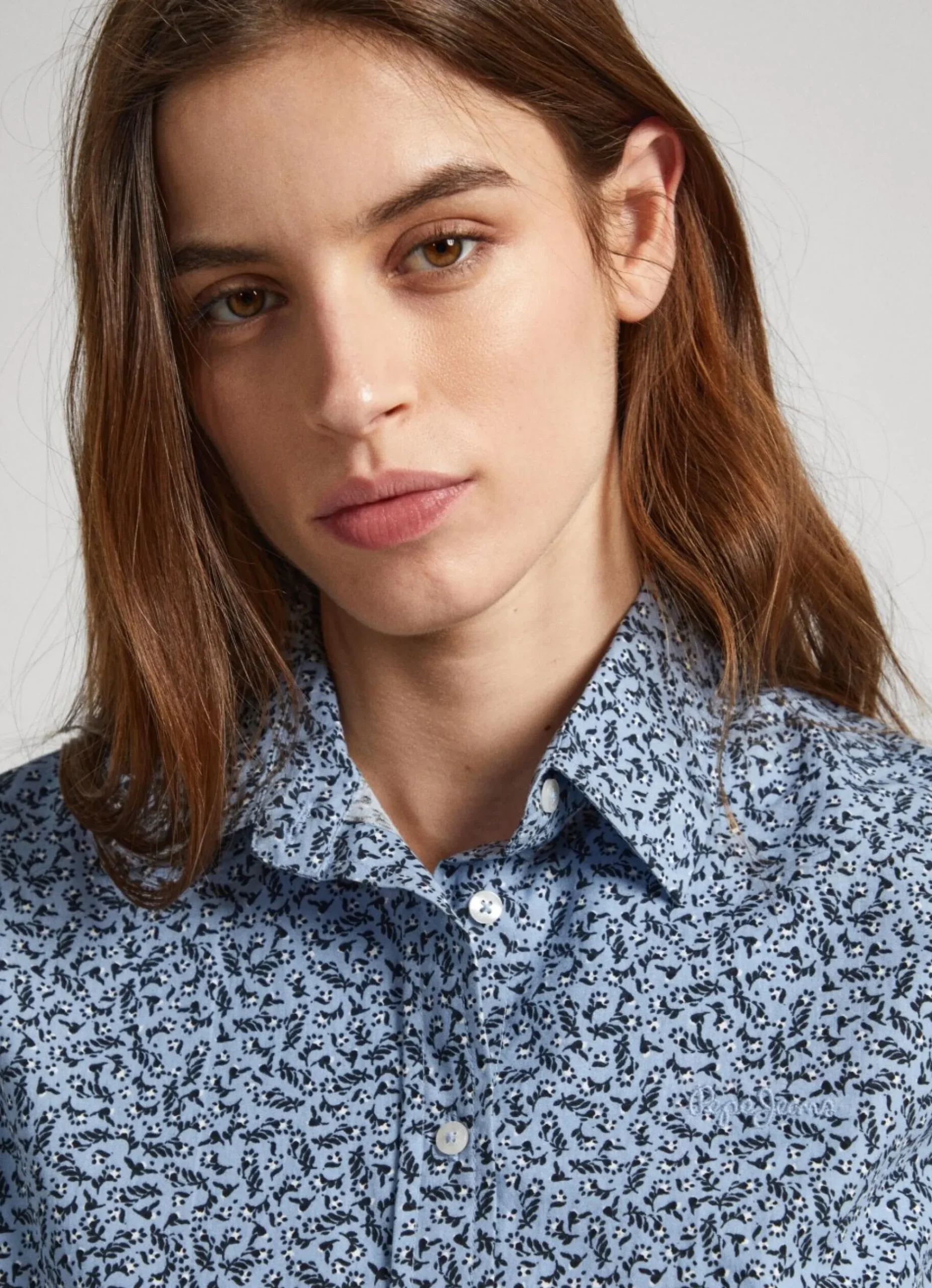 Mulher Pepe Jeans Camisas E Blusas>Camisa Algodao Padrao Floral
