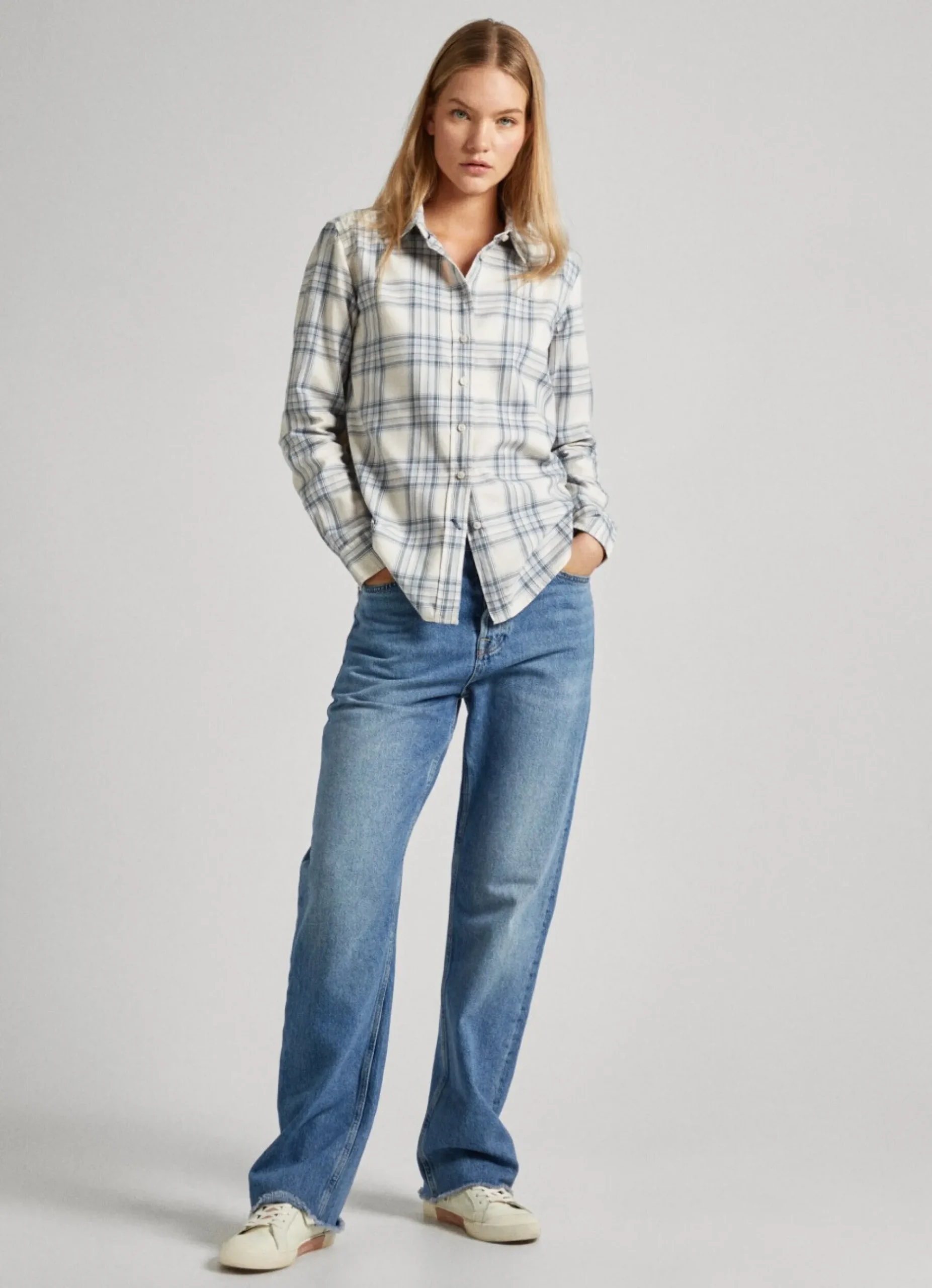 Mulher Pepe Jeans Camisas E Blusas>Camisa Algodao Xadrez
