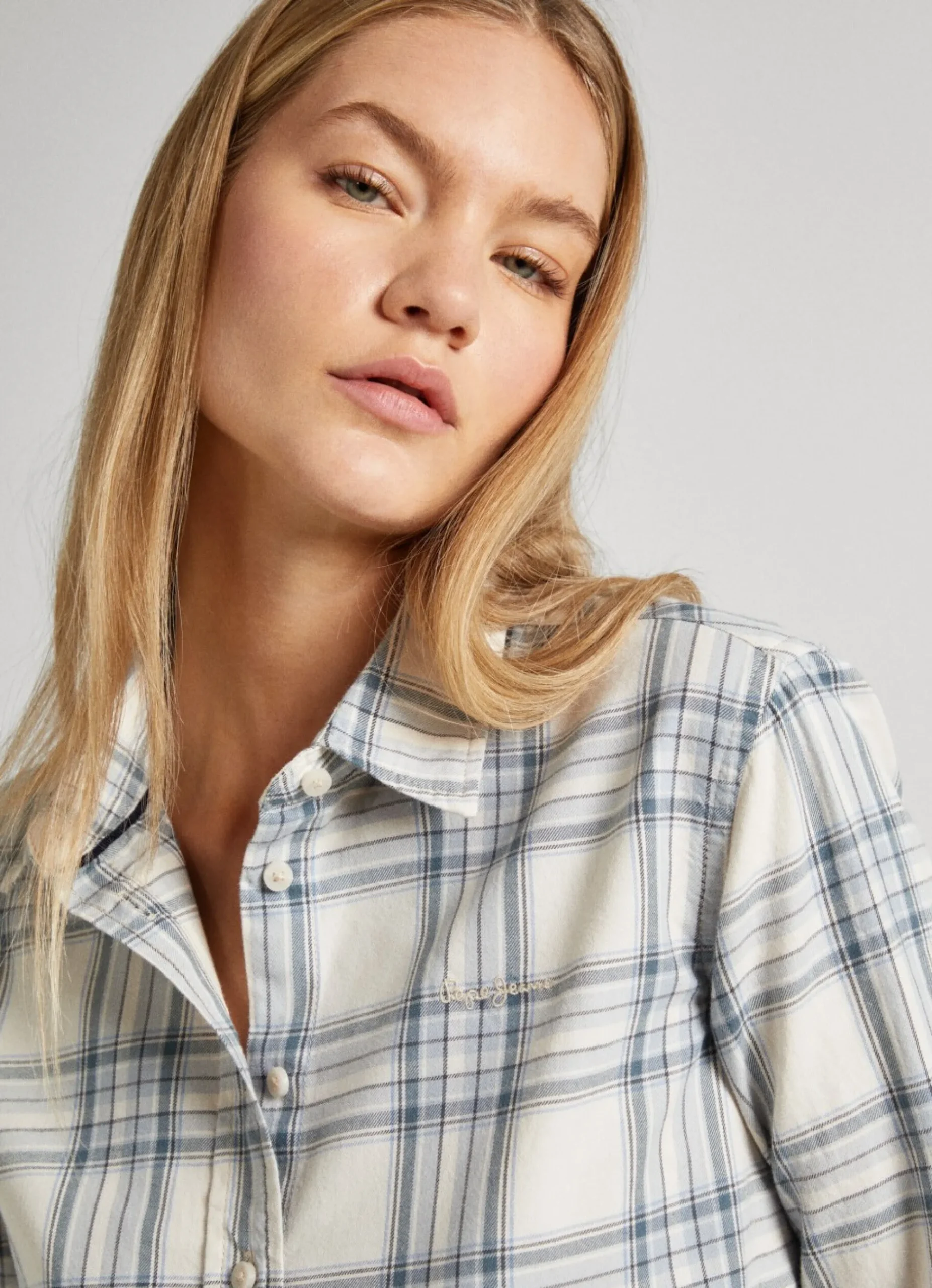 Mulher Pepe Jeans Camisas E Blusas>Camisa Algodao Xadrez